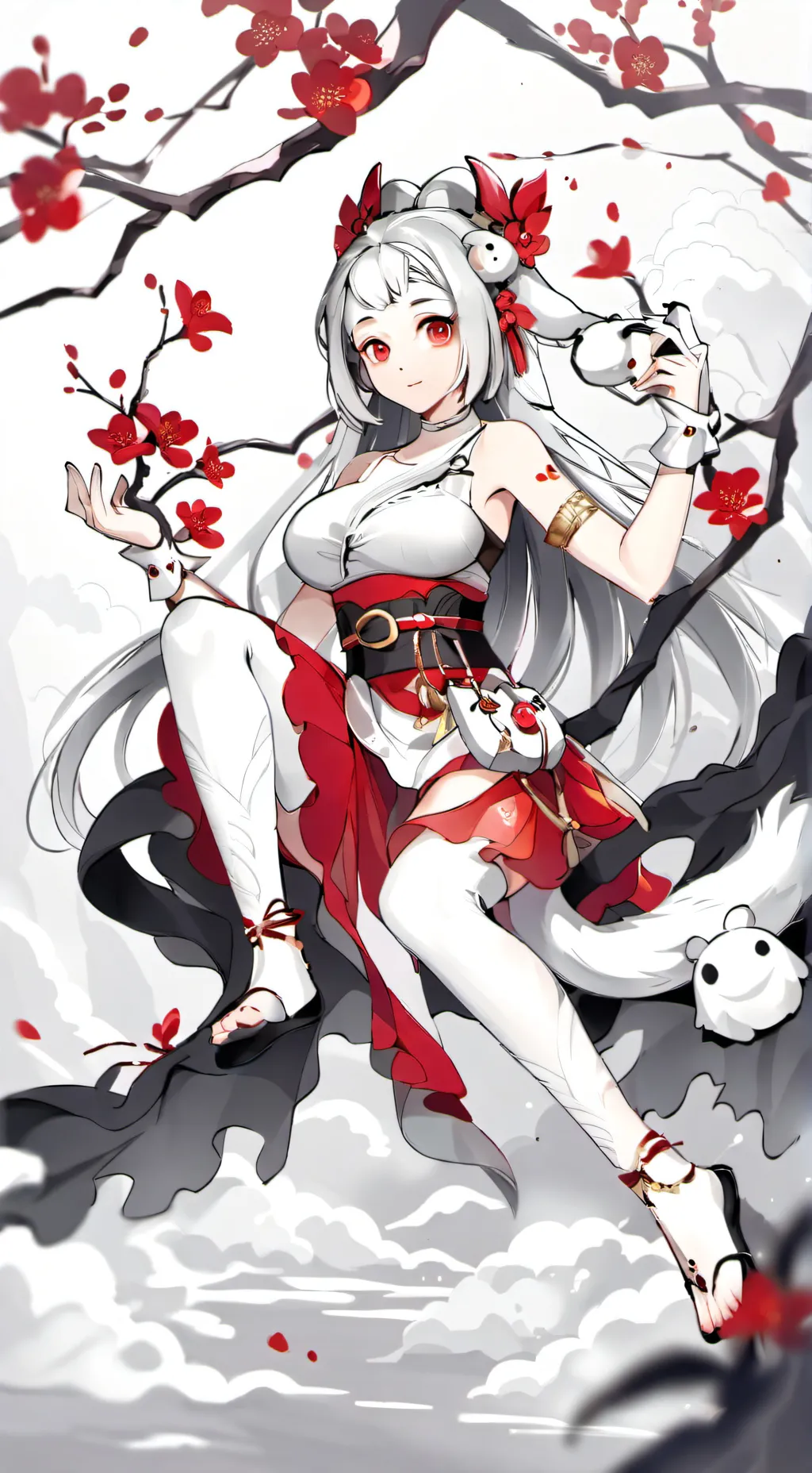 ai character: rose background