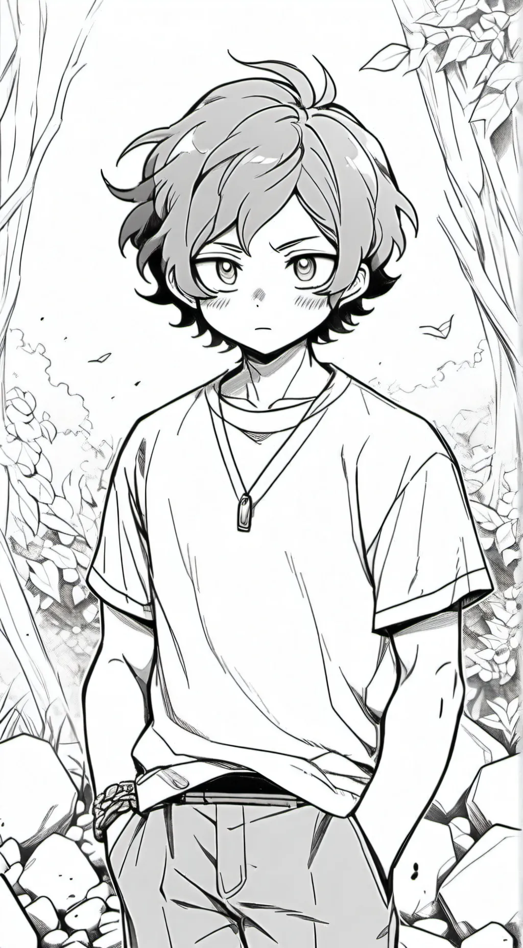 ai character: Stone background