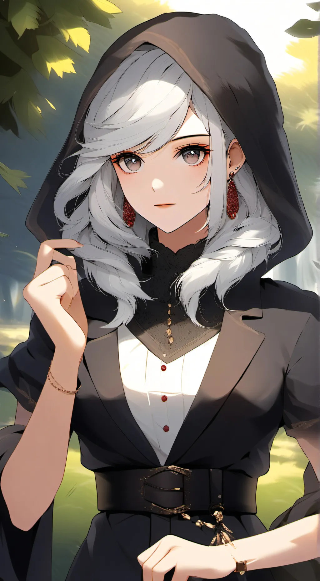 ai character: cyn as a human  background