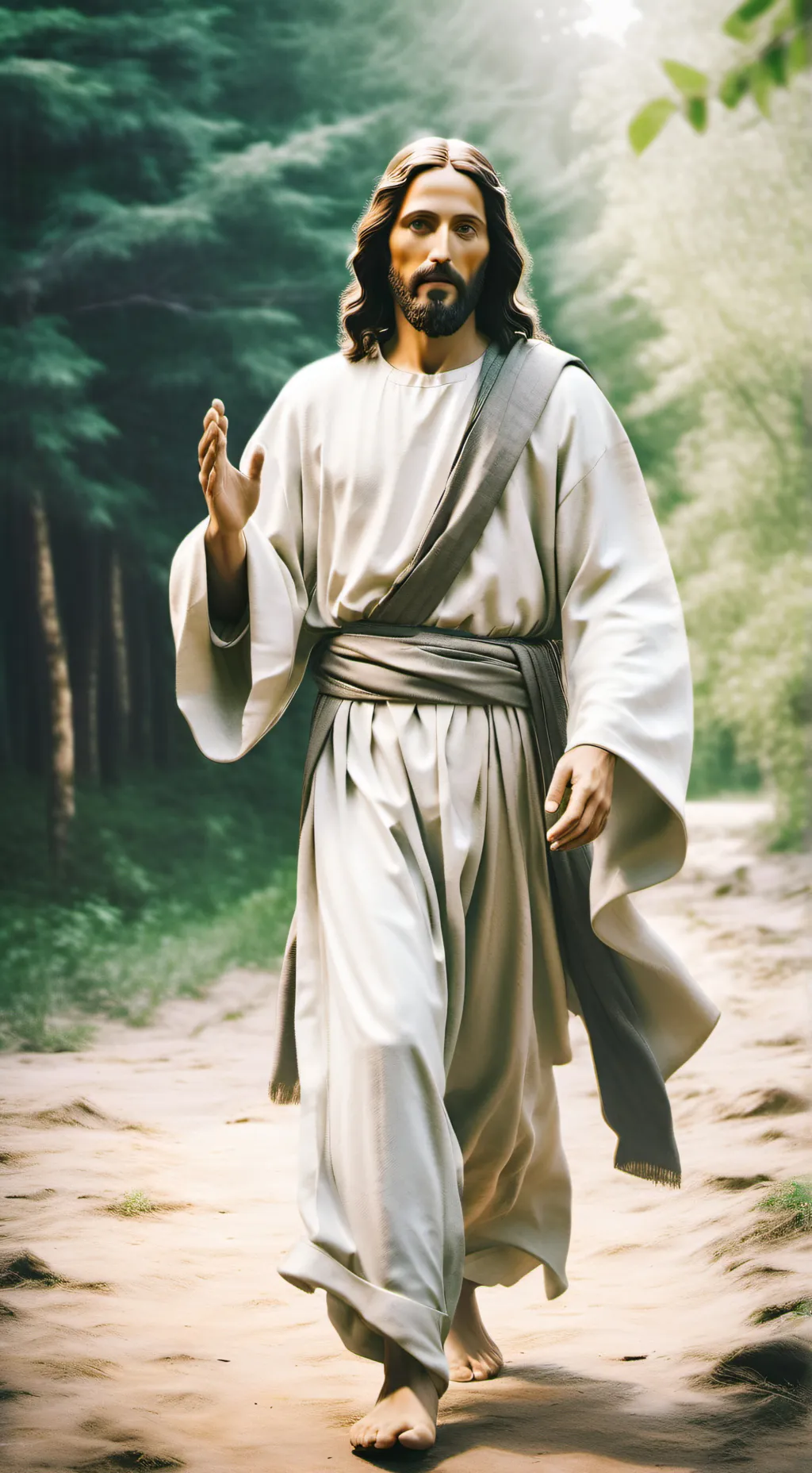 ai character: Jesus background