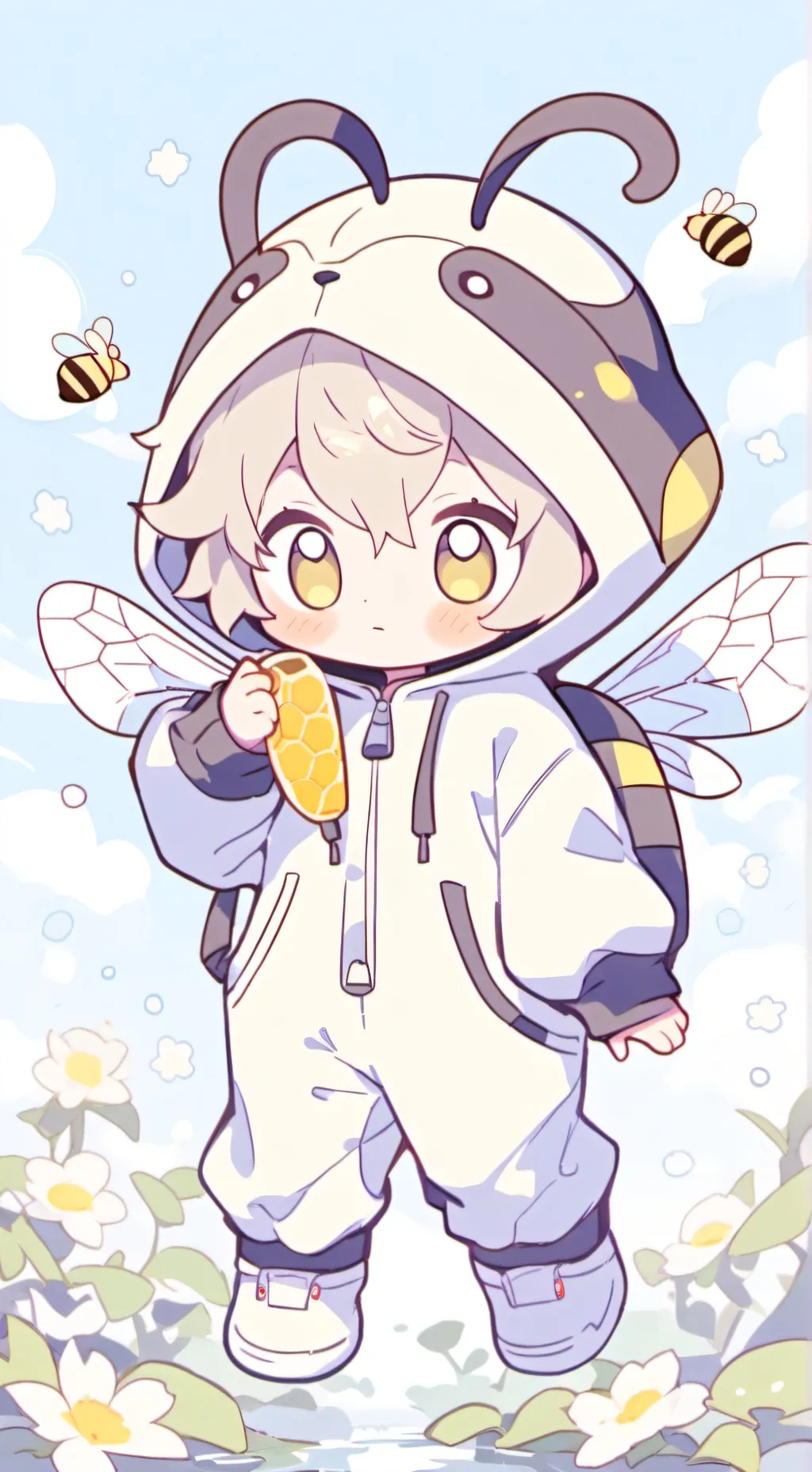 ai character: bumblebee baby background