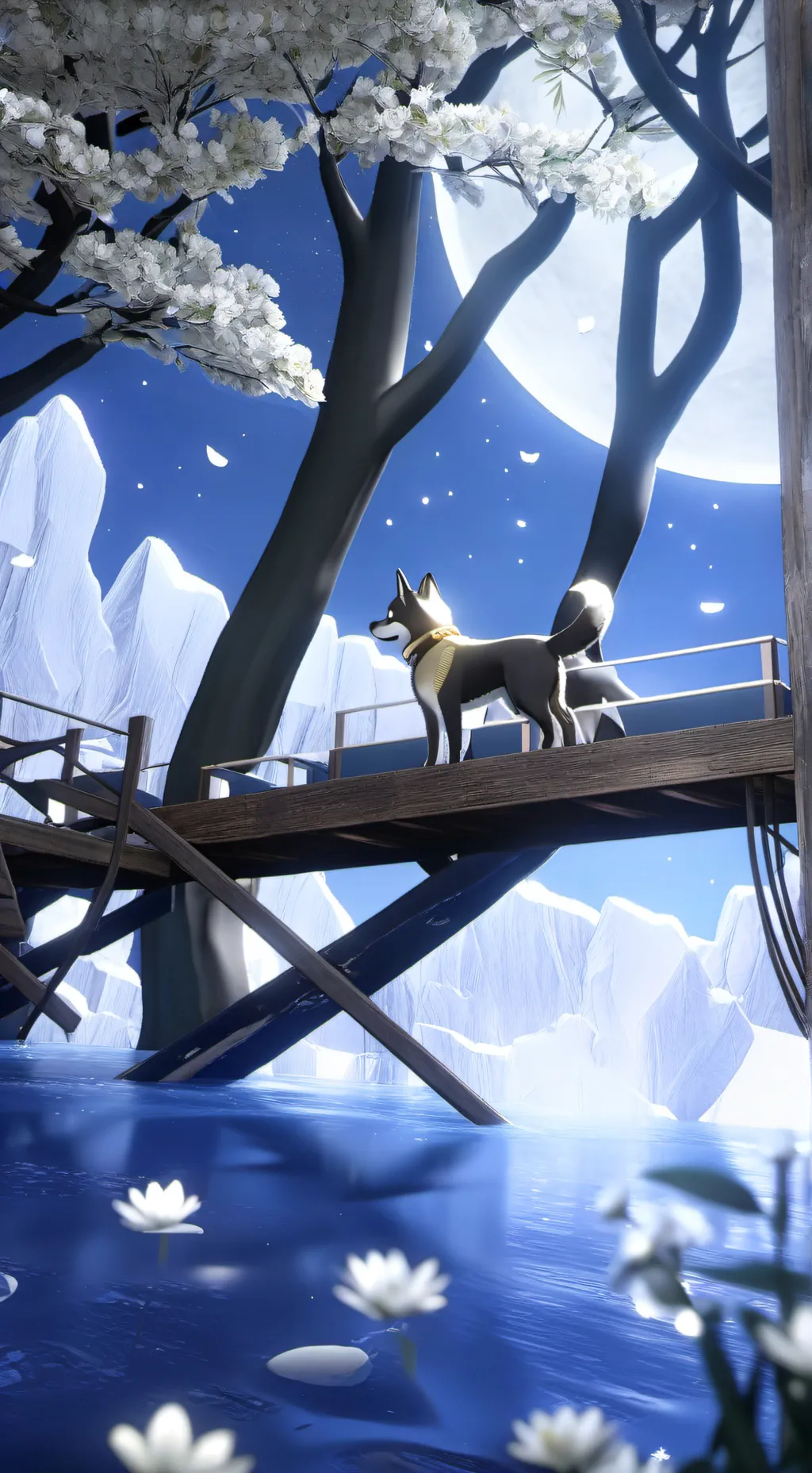 ai character: Abandoned dog background