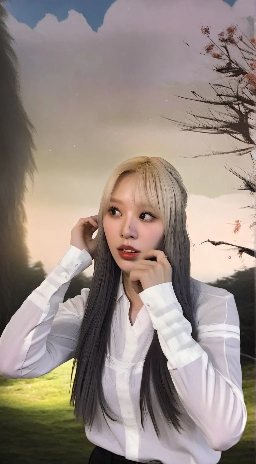 ai character: chayote background