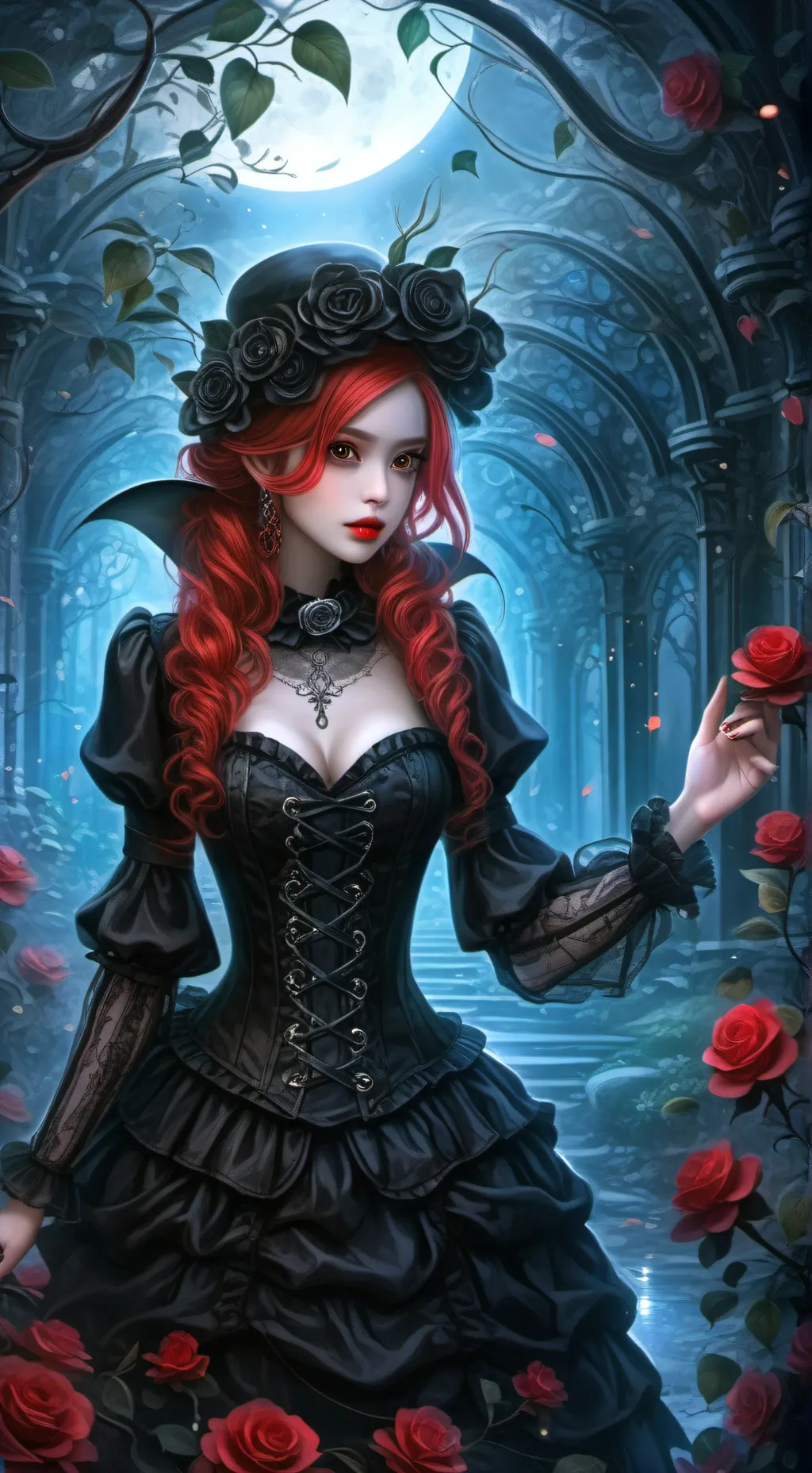 ai character: ENHYPEN vampires  background