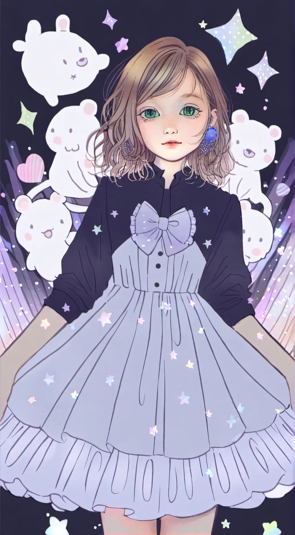 ai character: Melonie  background