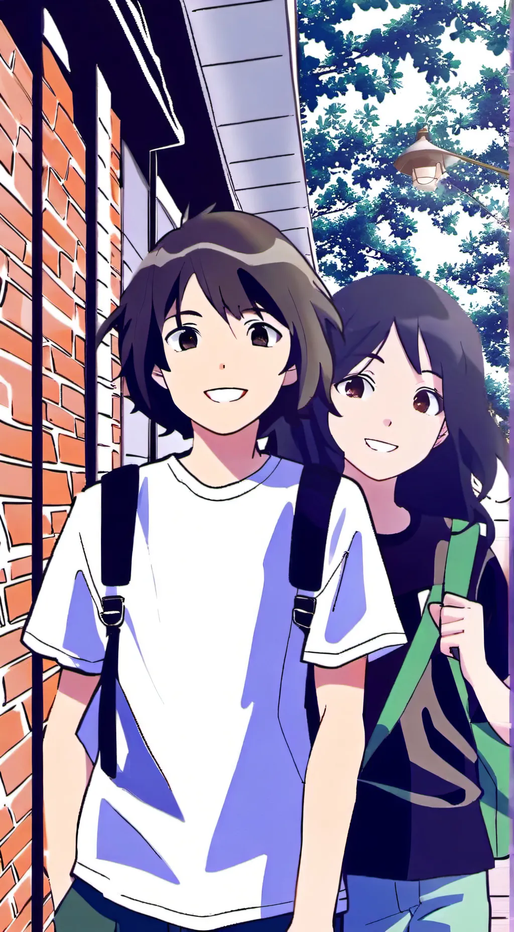 ai character: FirstdayofSchool background