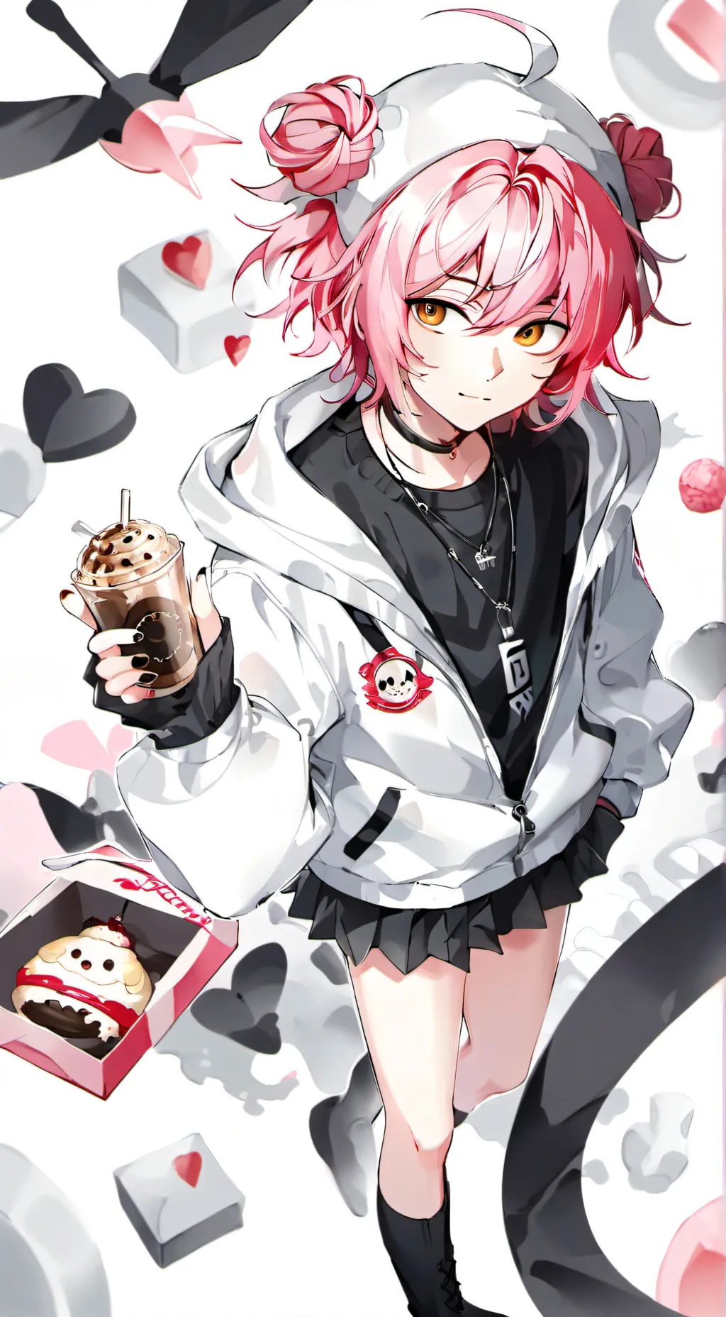 ai character: STARBUCKS WORKER background