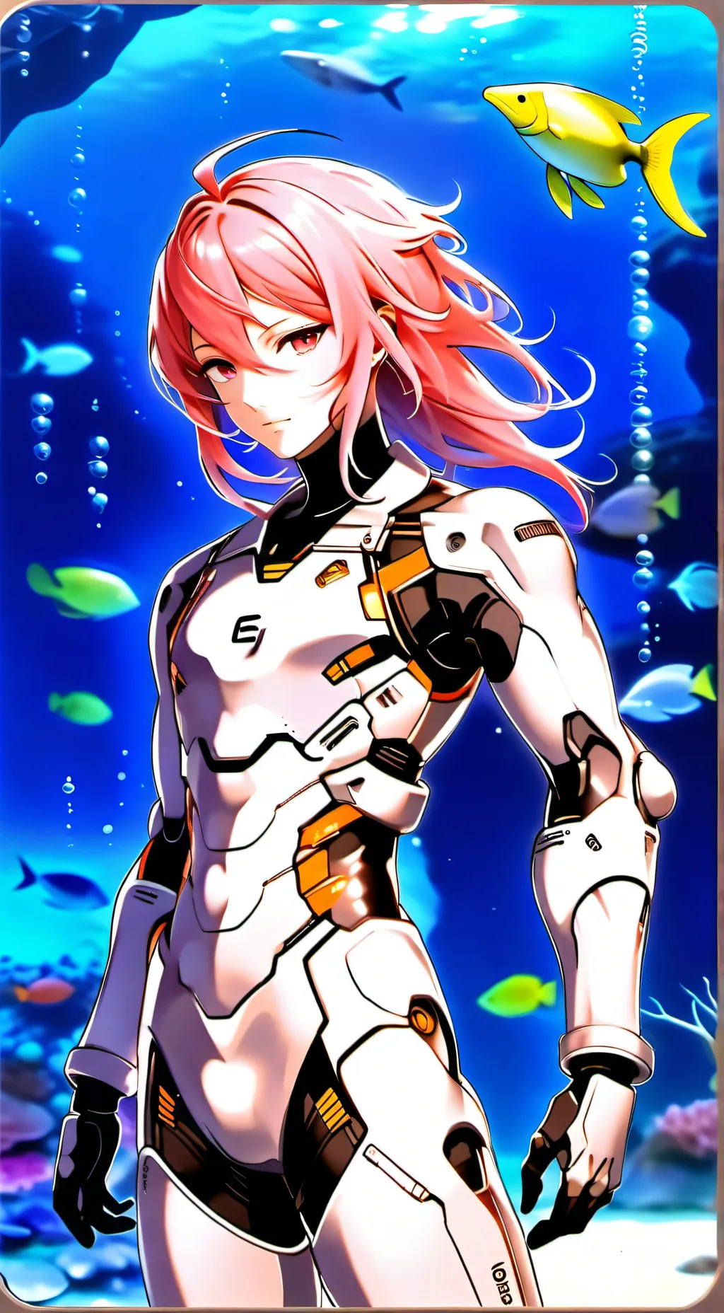 ai character: Aqua background
