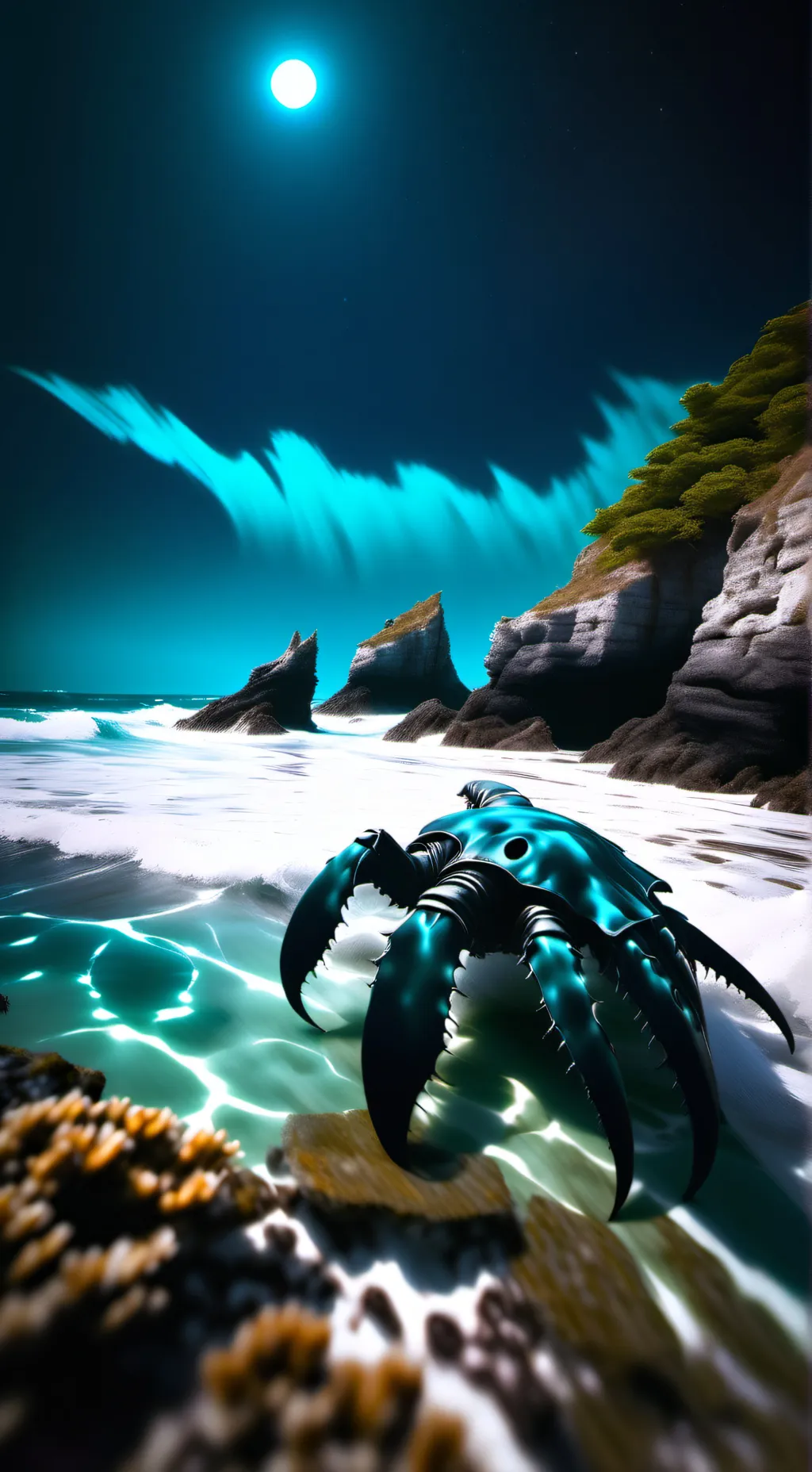 ai character: mutant crab background