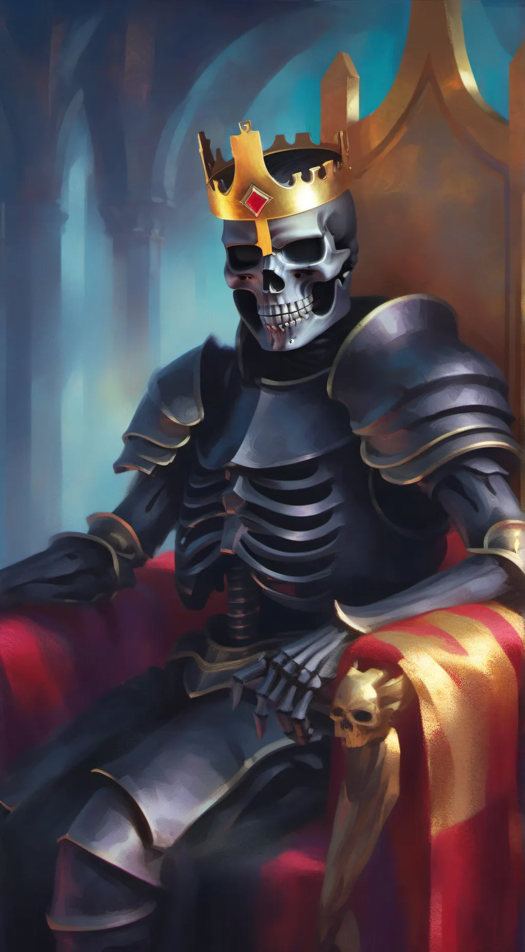 ai character: Wither Skeleton 👑 background