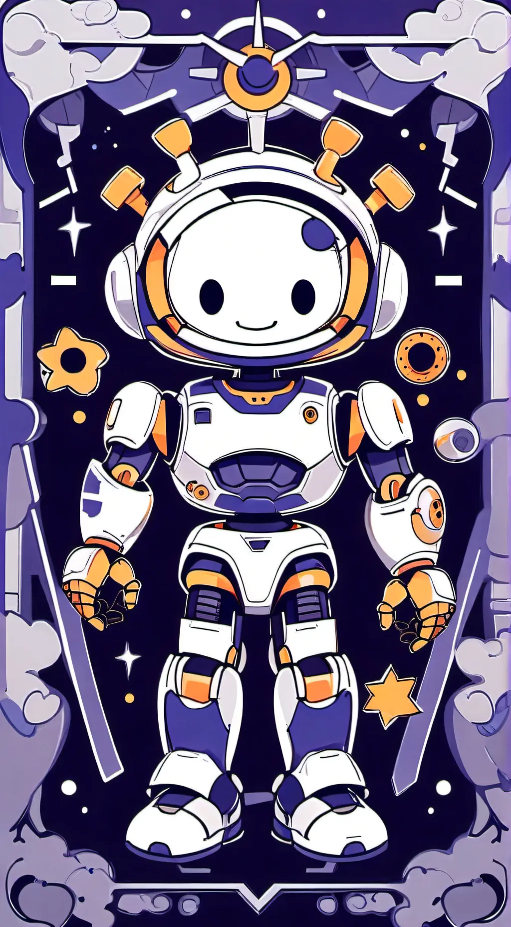 ai character: happy background