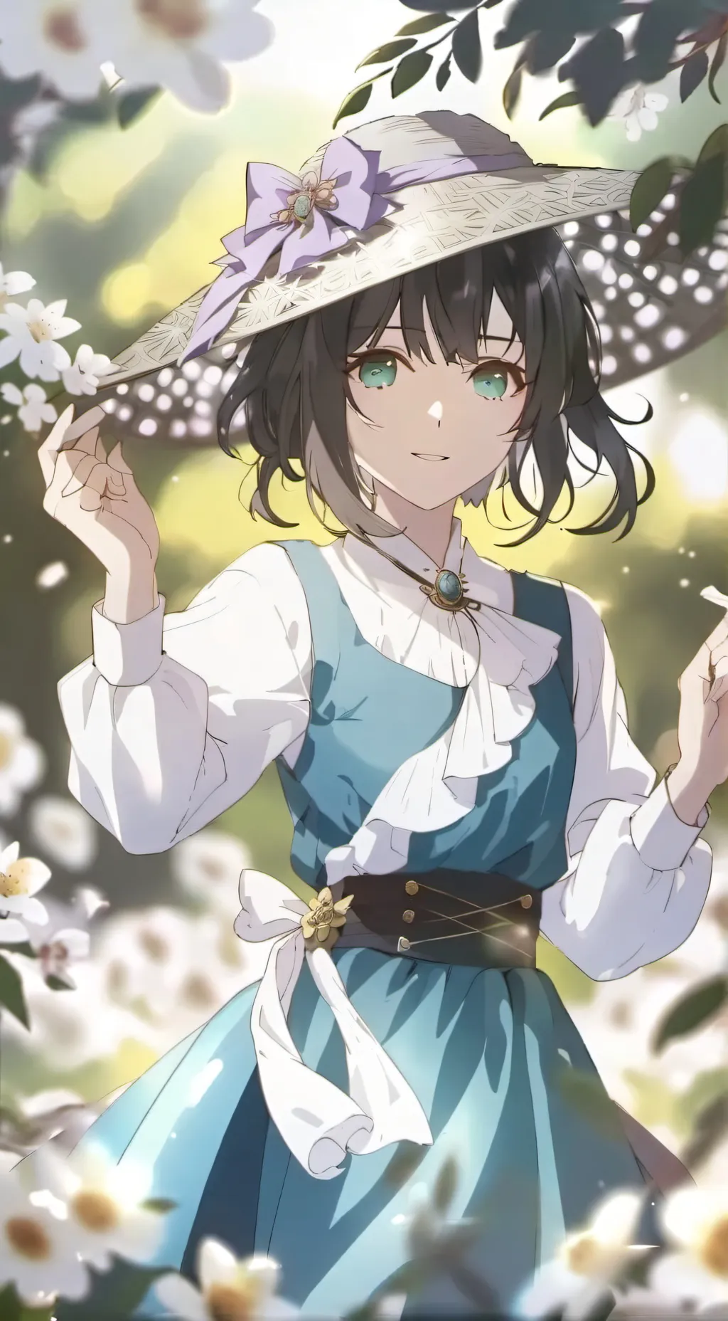 ai character: girls school  background