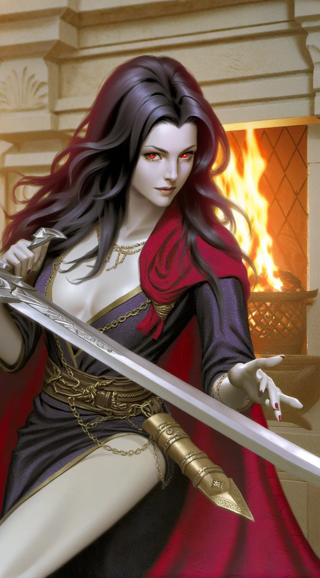 ai character: Nadia Ruthven  background