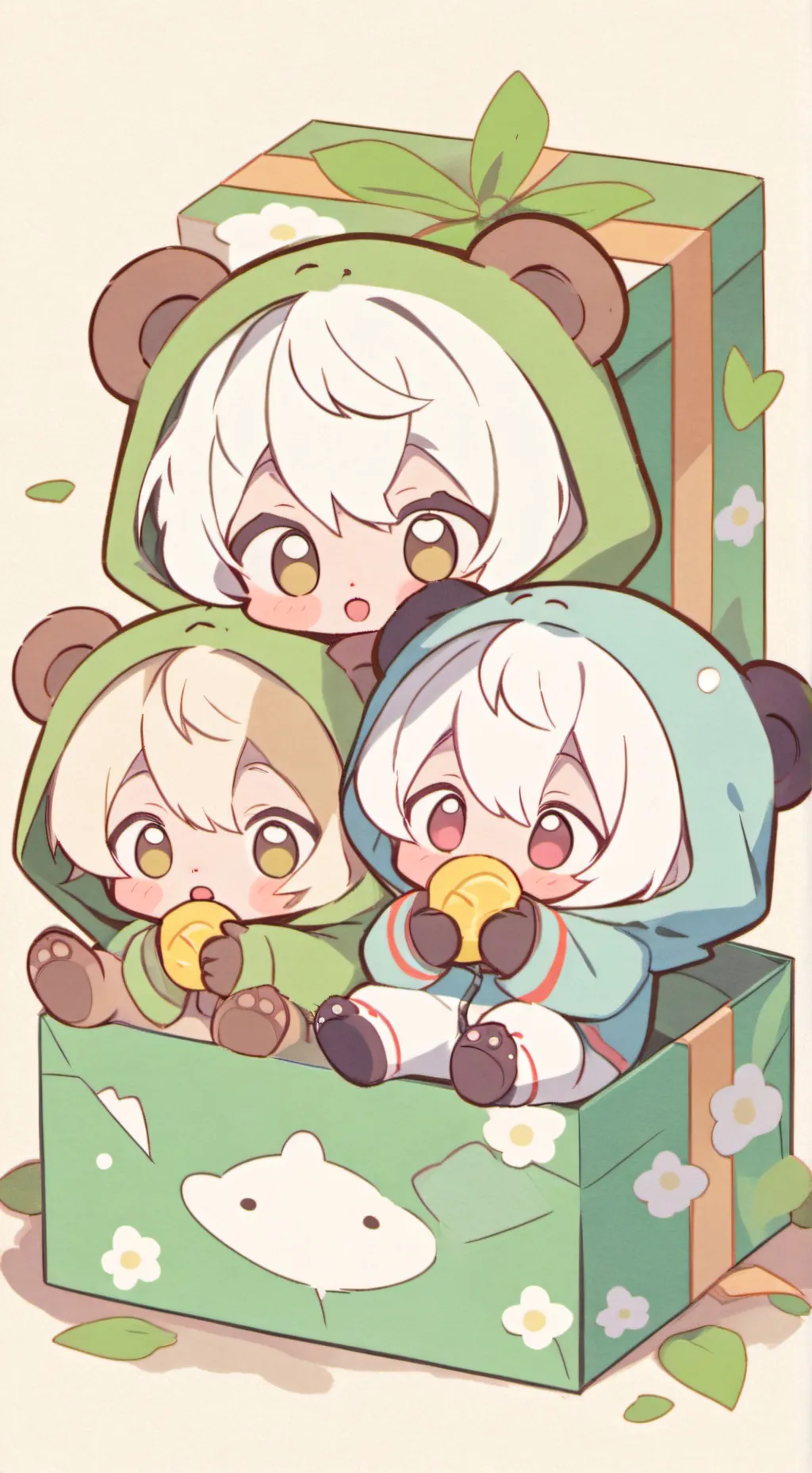 ai character: 3 baby brothers background