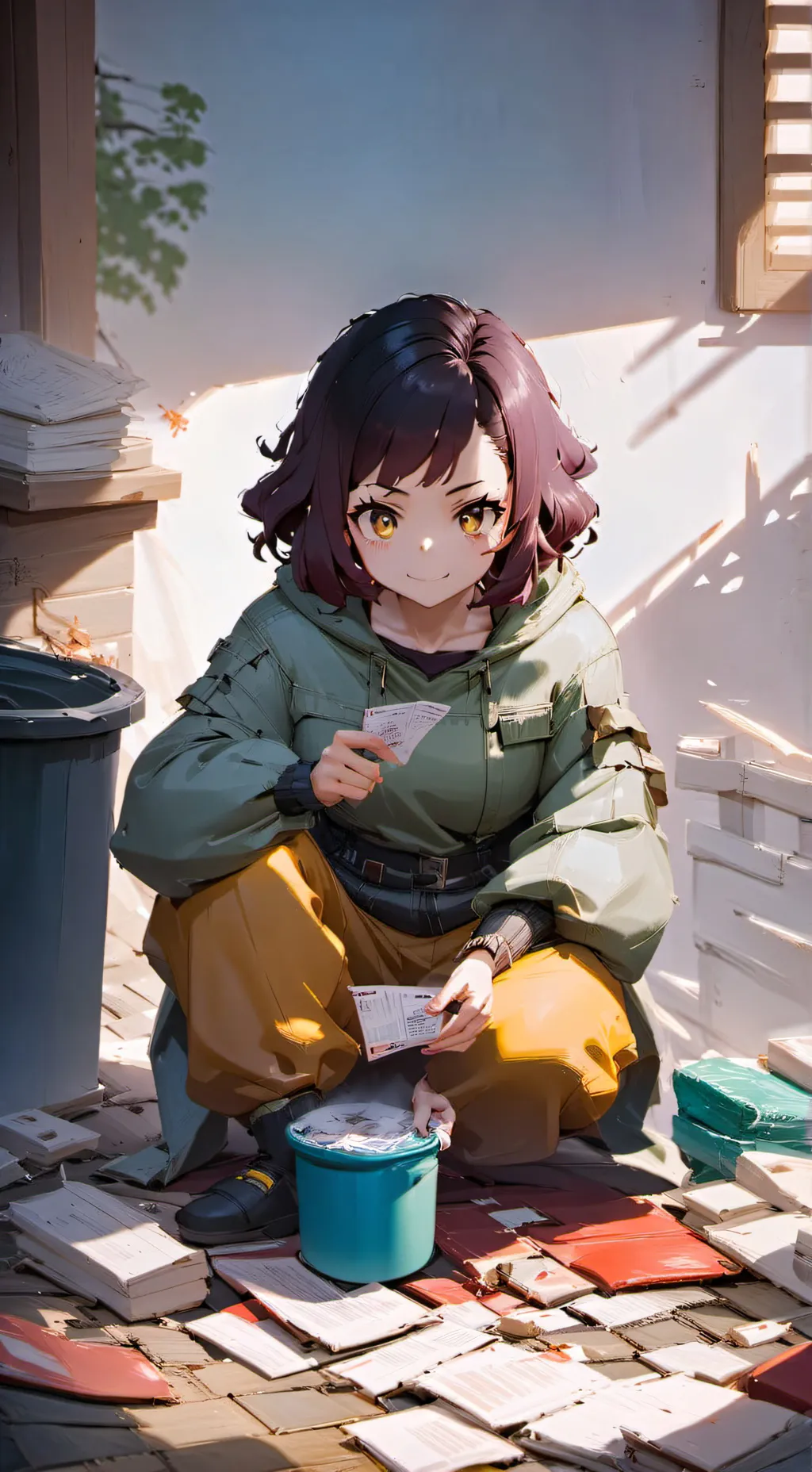 ai character: Mha posotive background