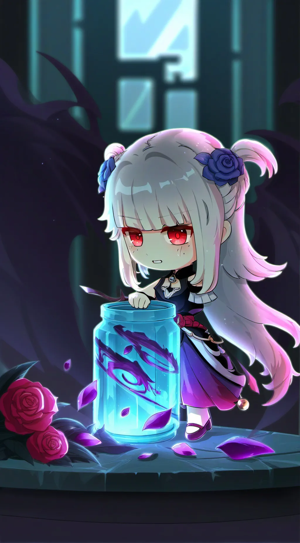 ai character: Doublefedora angst background