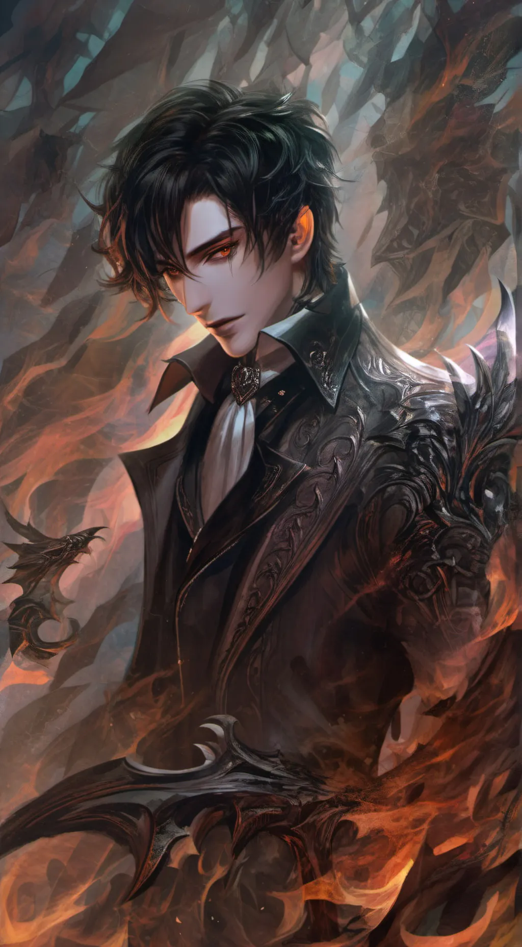 ai character: 🖤🩶🤍Leo Woods🤍🩶🖤 background