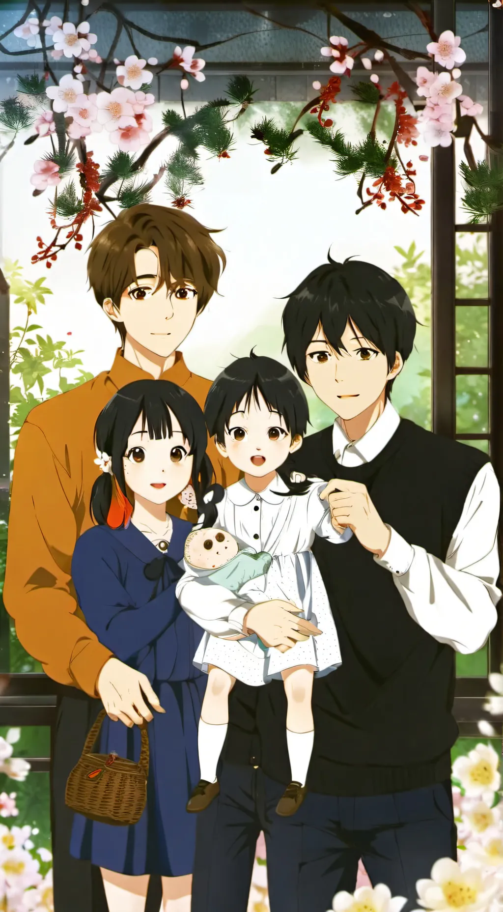 ai character: Ur family but nice background