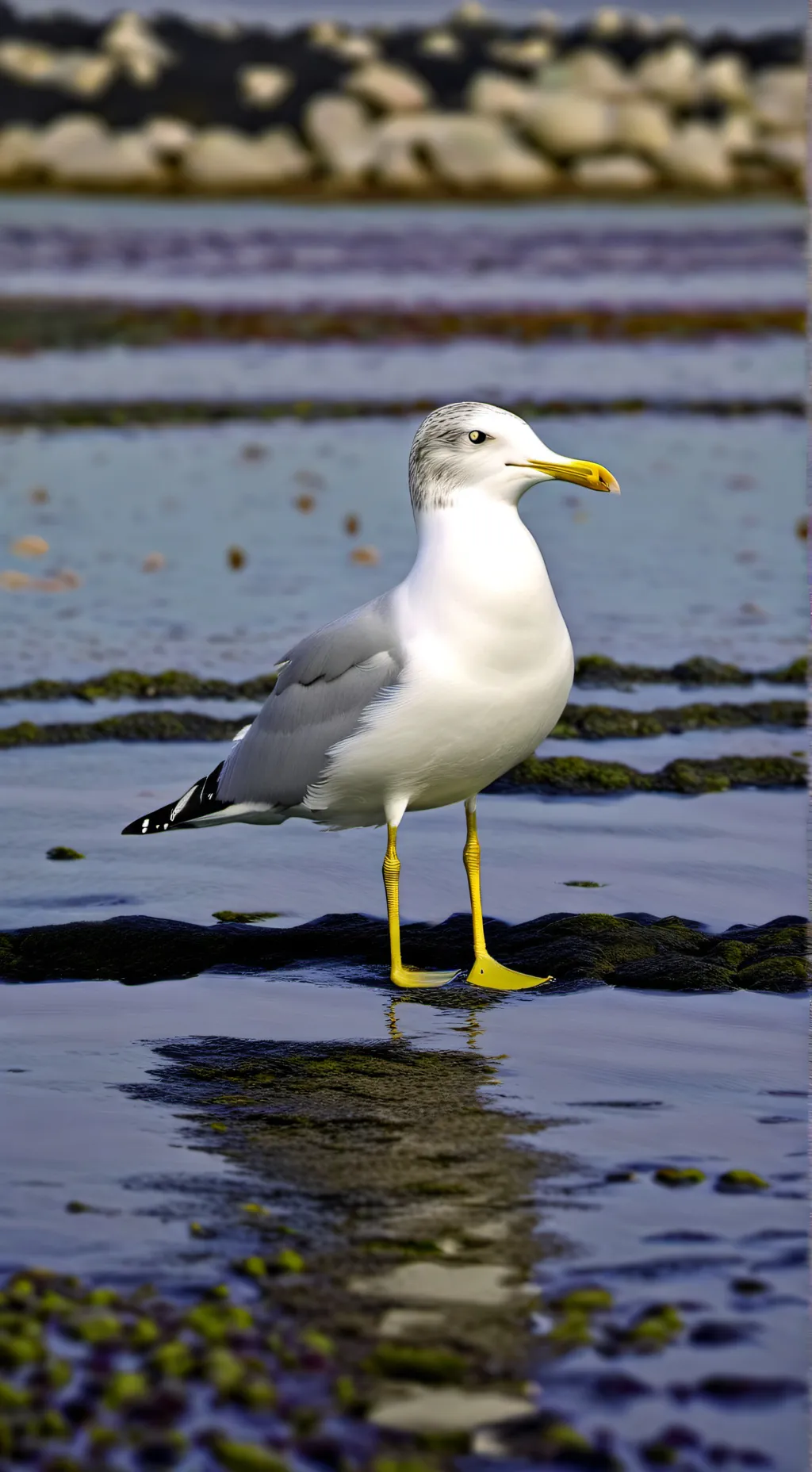 ai character: seagull background
