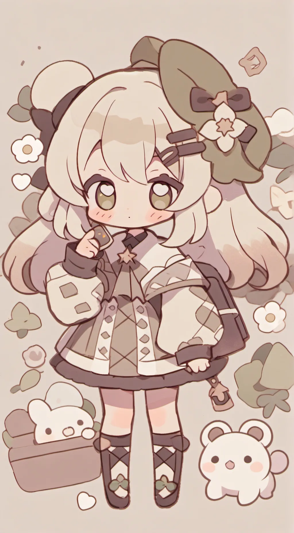 ai character: Escola background