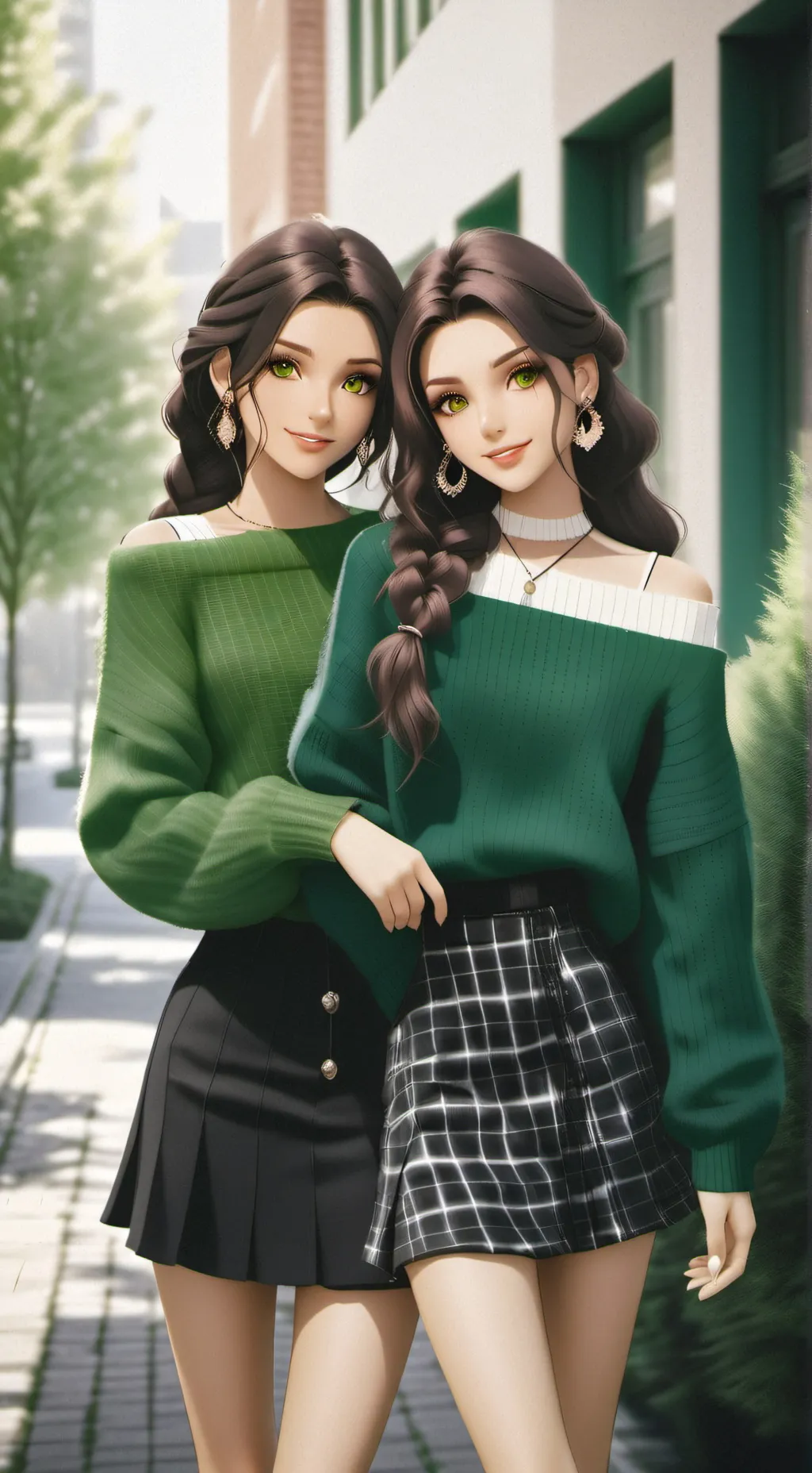 ai character: Kikah and Zayna  background