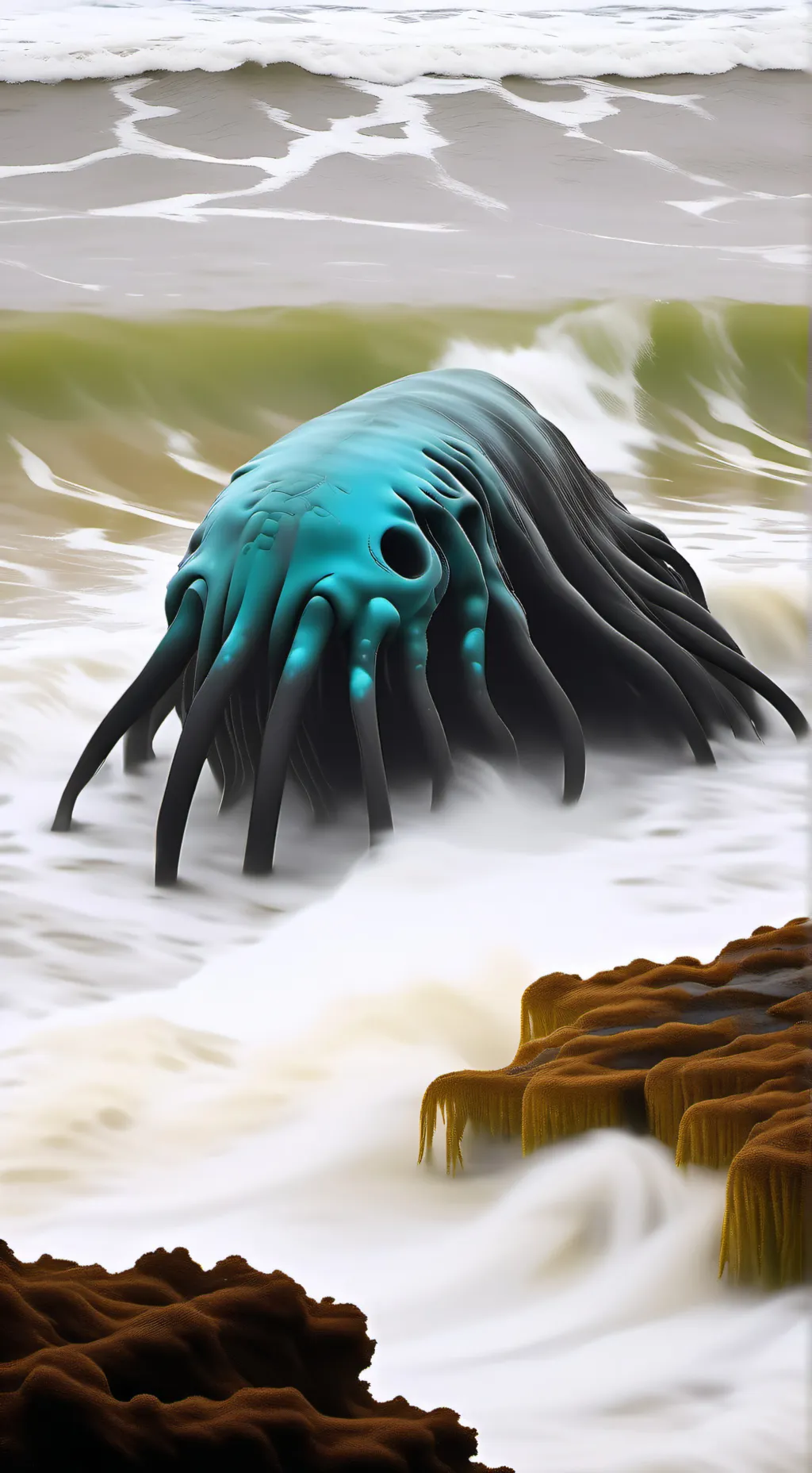 ai character: baby sea walker background