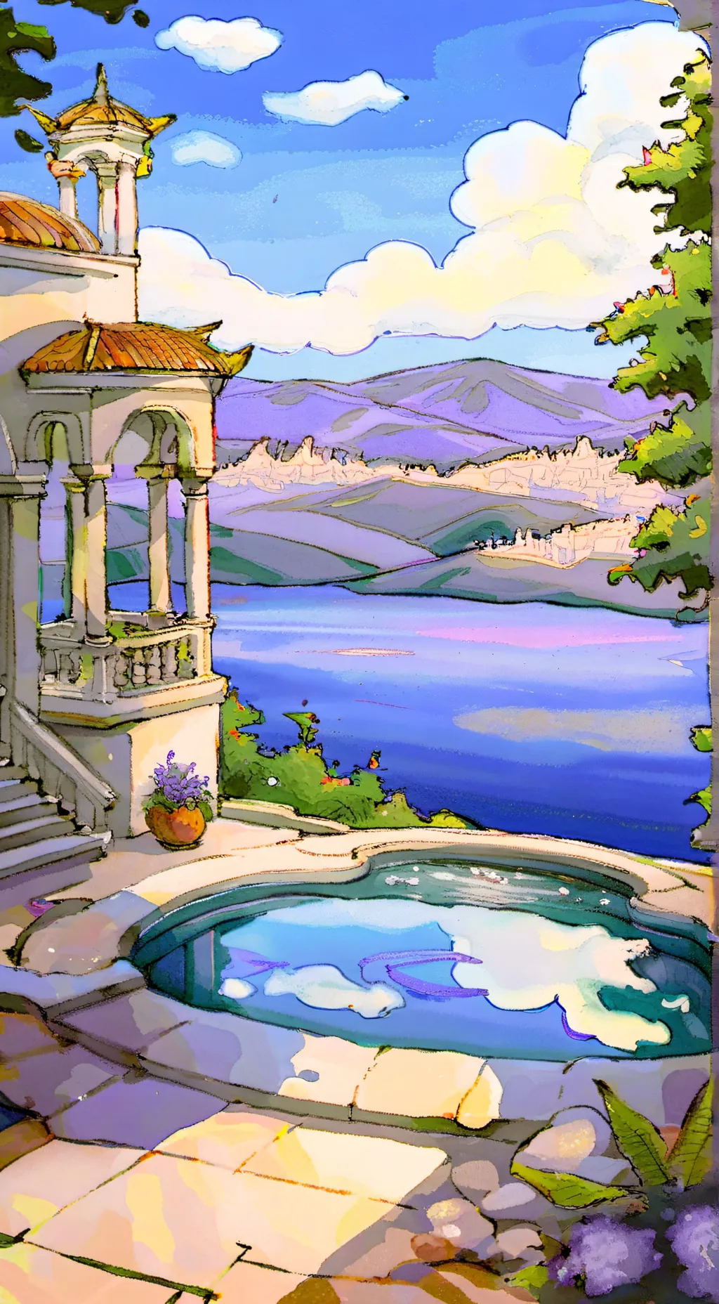 ai character: Rf Pool background