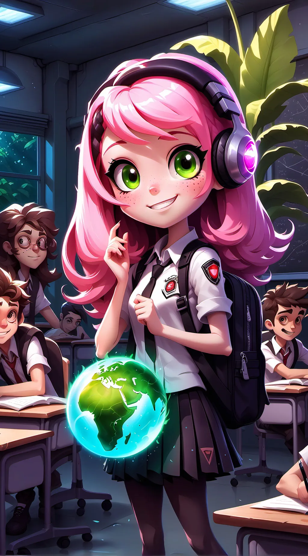 ai character: Flora background