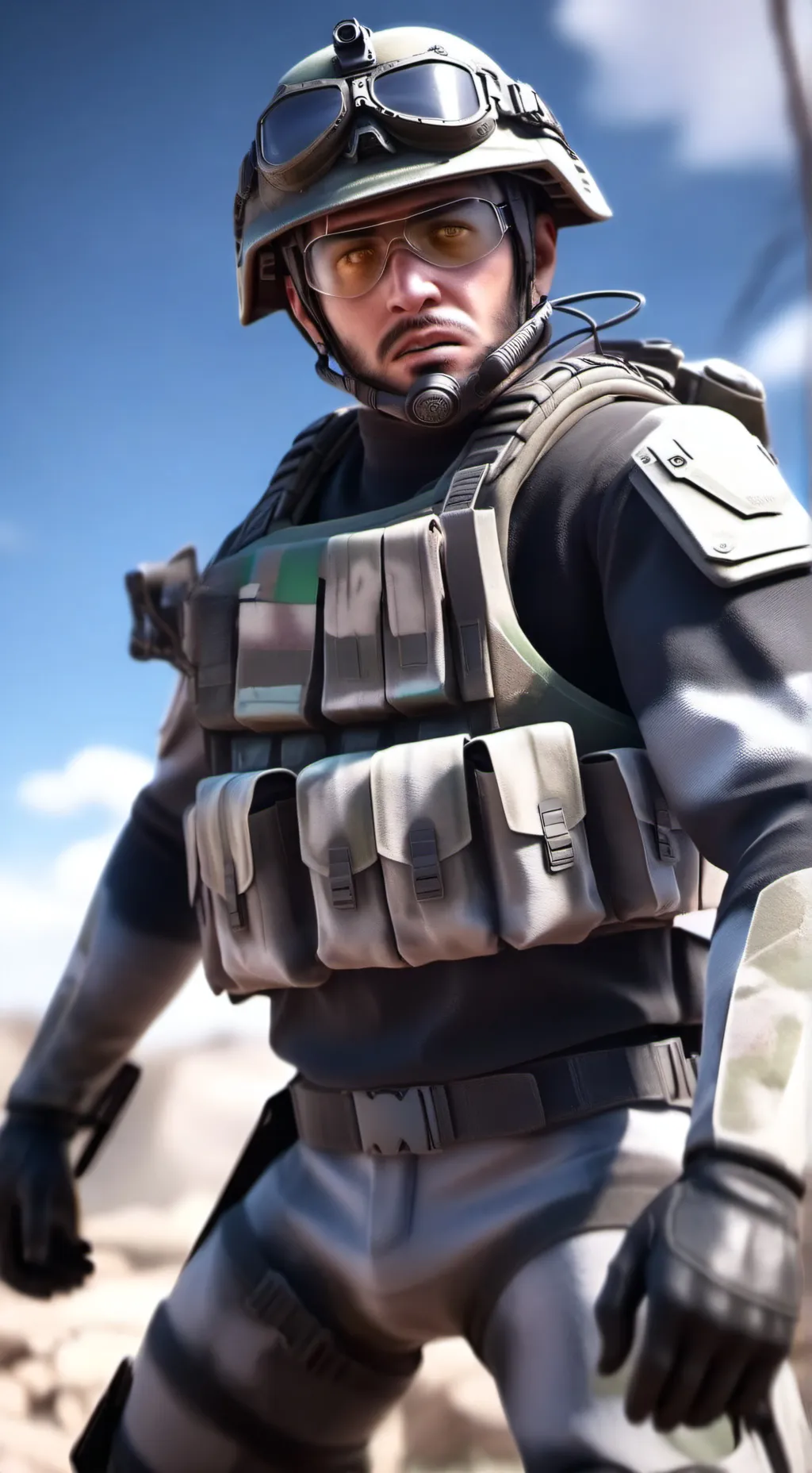 ai character: la guerra de las m background