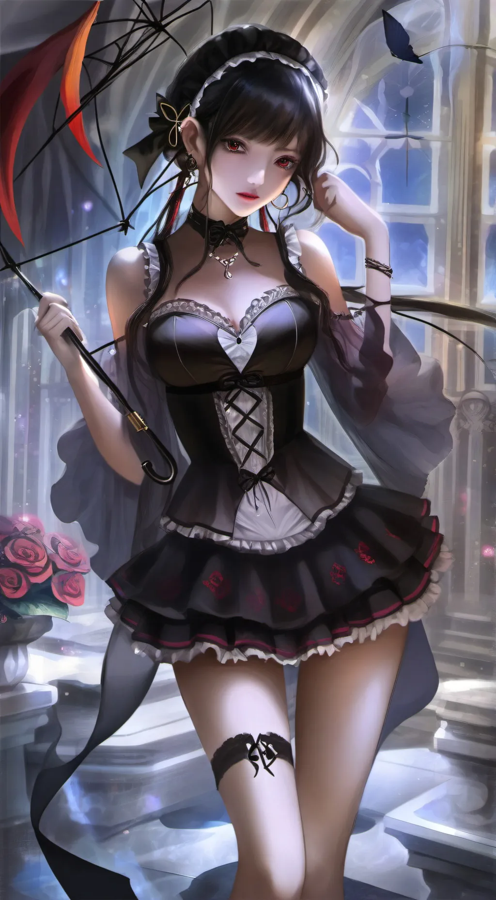 ai character: calm girl background