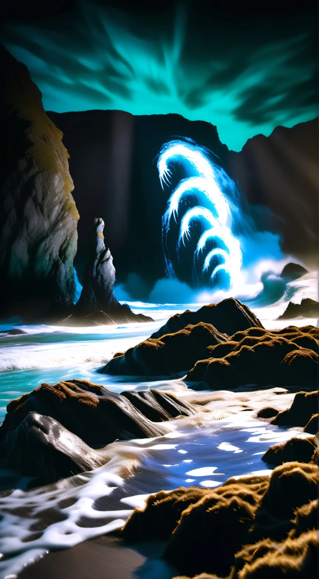 ai character: the glow demon background