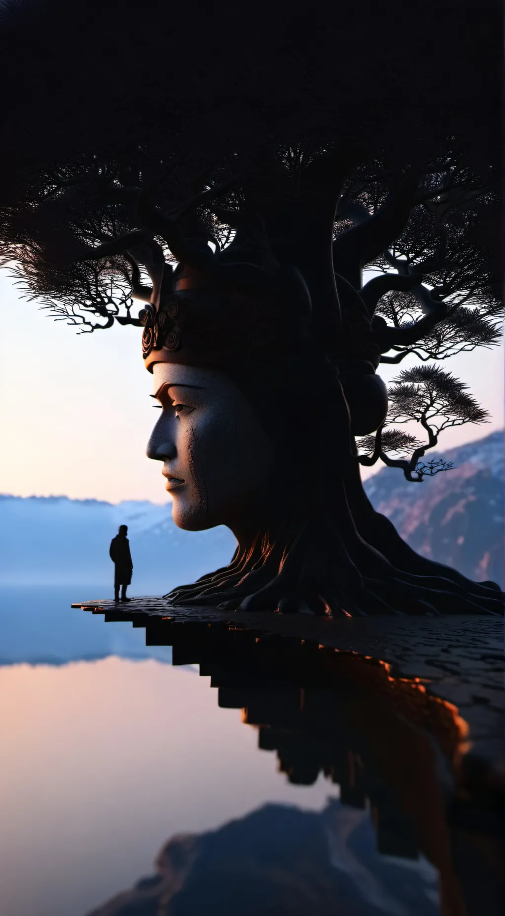 ai character: wishing tree background