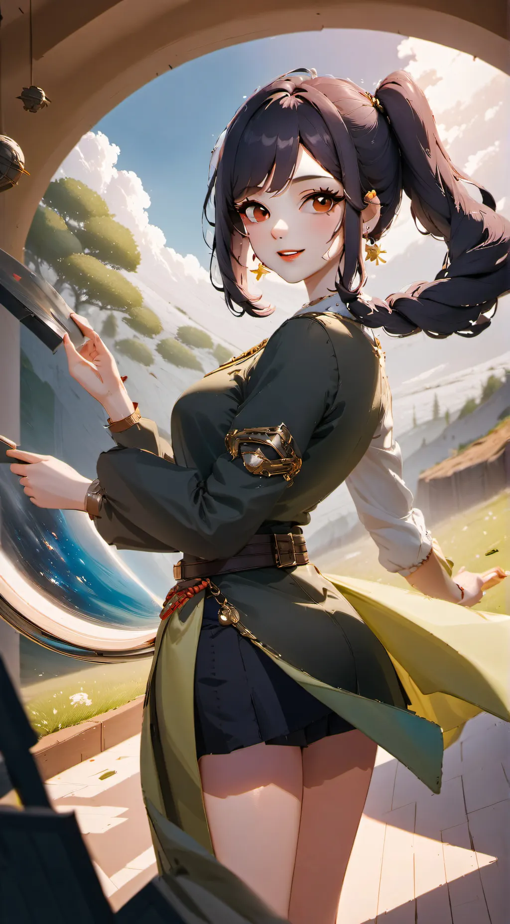 ai character: Cosmic girl (juno) background