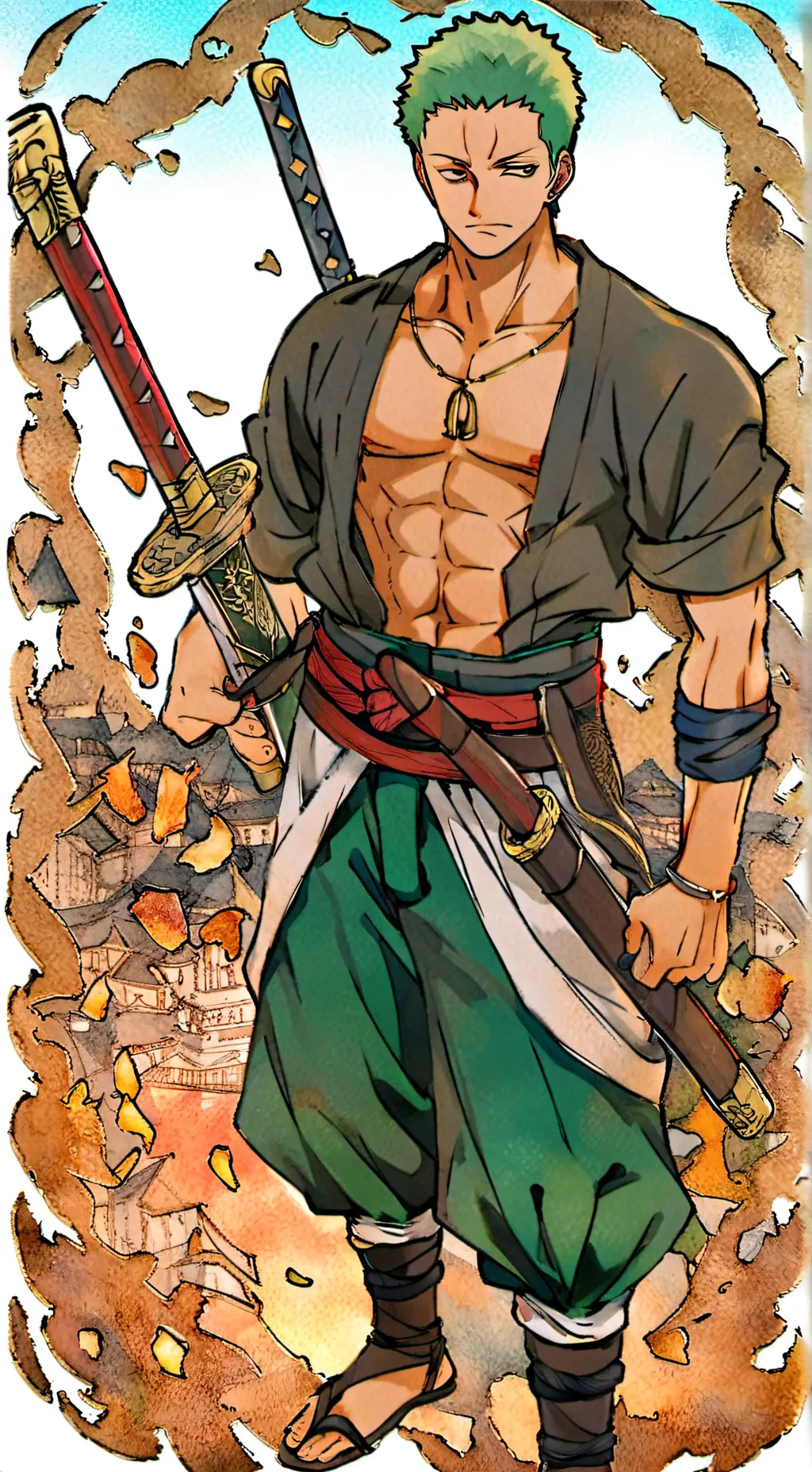 ai character: zoro lost background