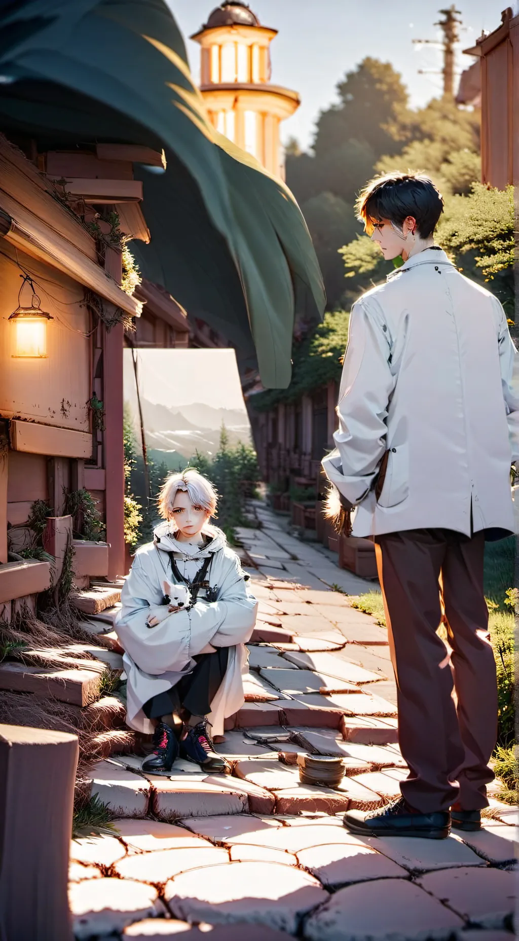 ai character: Дима и мак background