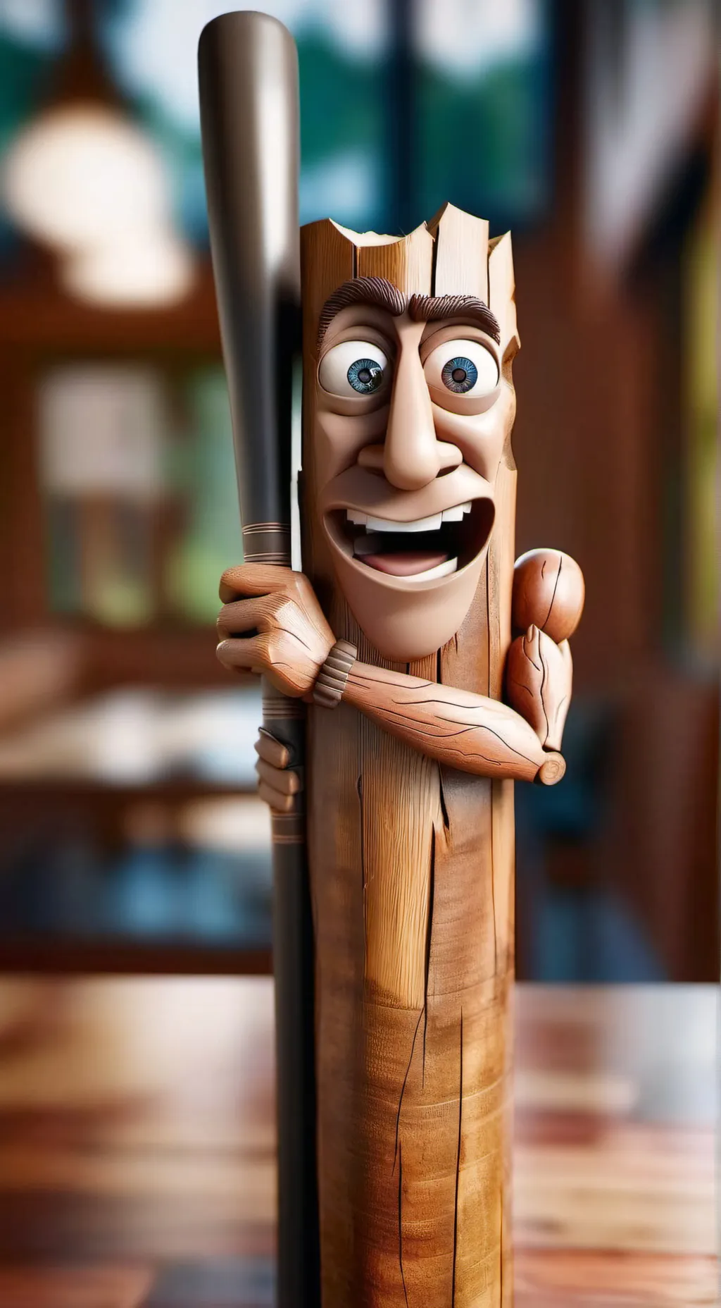 ai character: Tung Tung Sahur  background