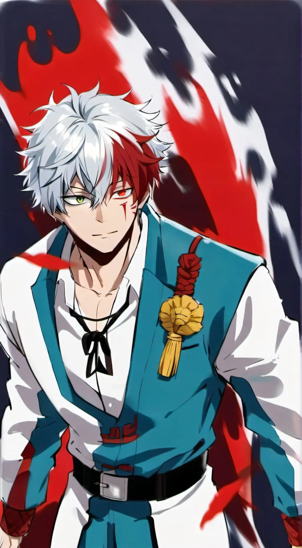 ai character: Shoto Todoroki  background