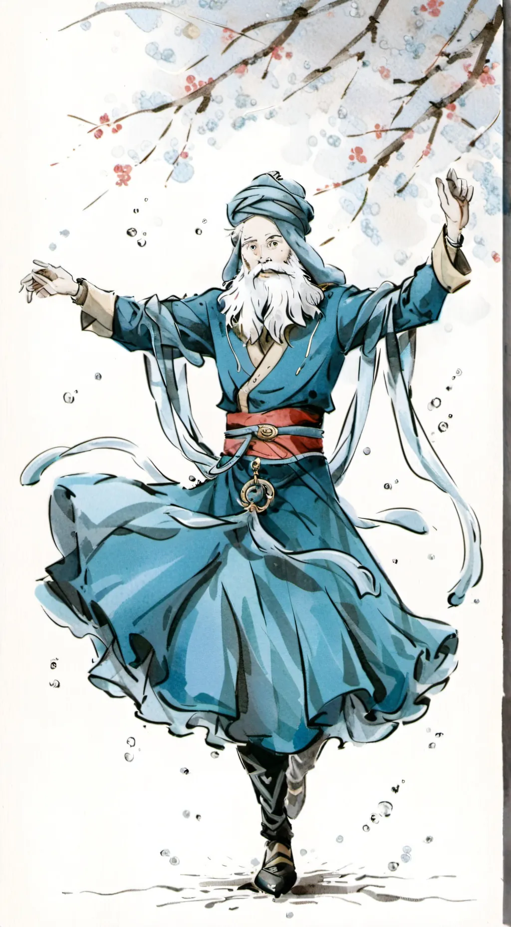 ai character: Forsaken winter background