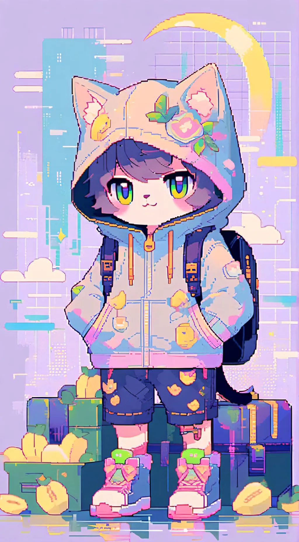 ai character: Stary the cat🌛 background