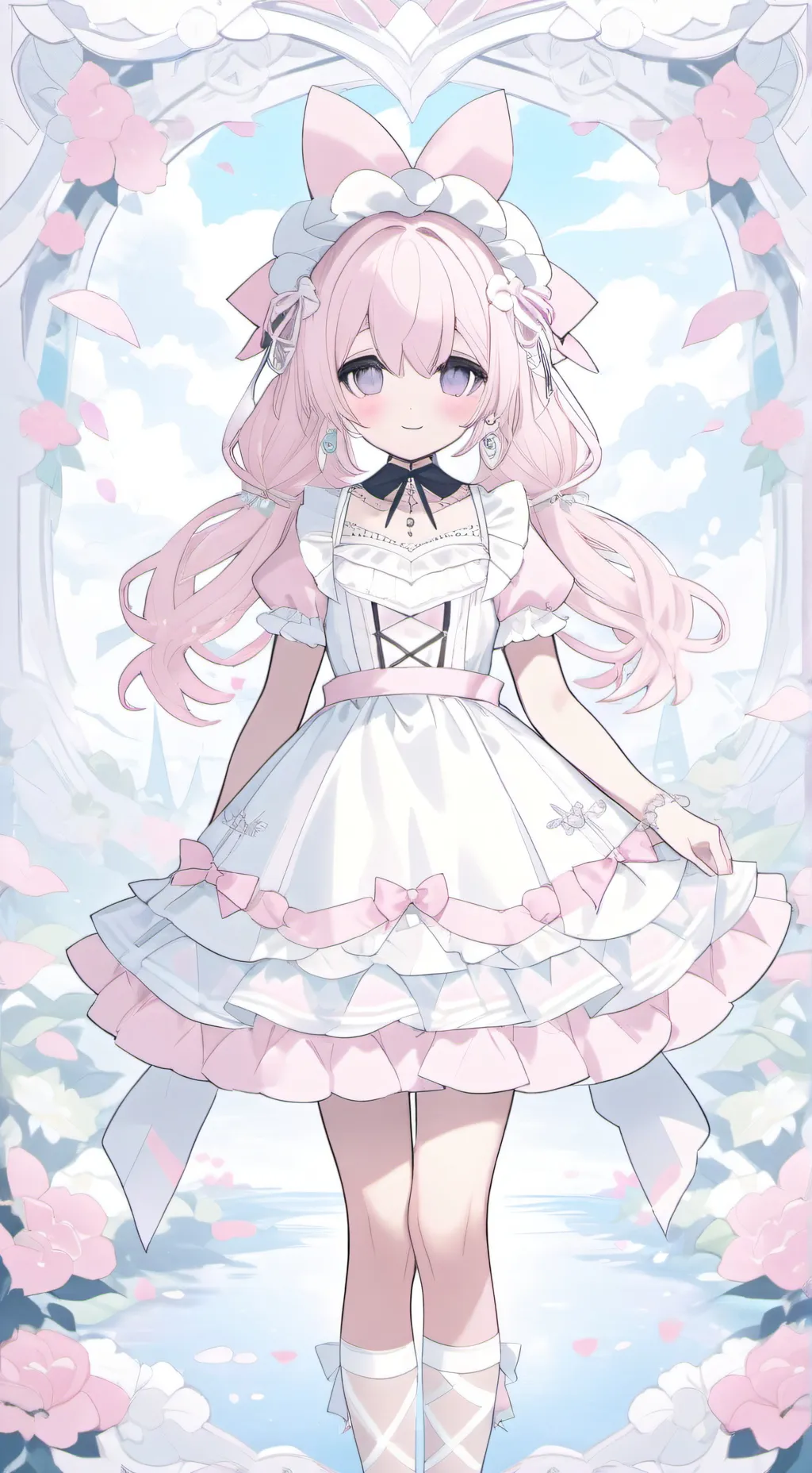 ai character: black pink  background