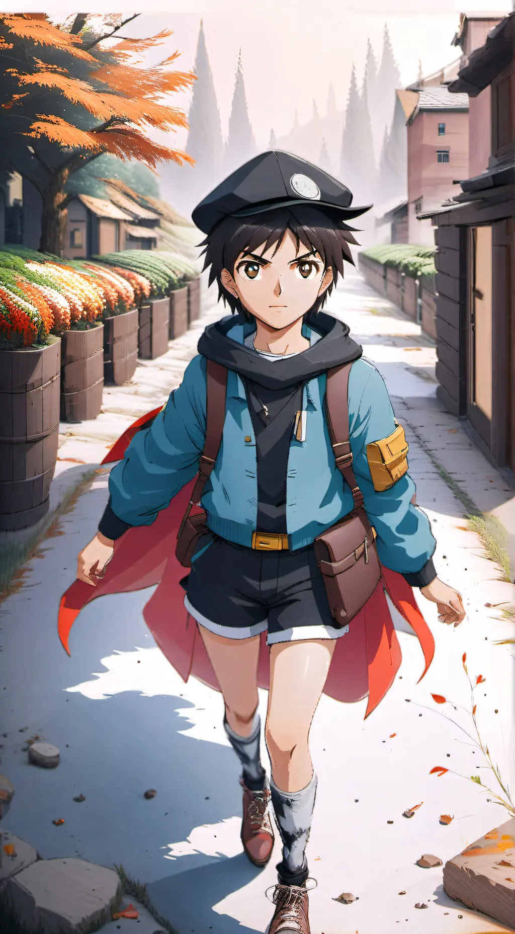 ai character: Kazuki Sorimachi🖤🤍 background