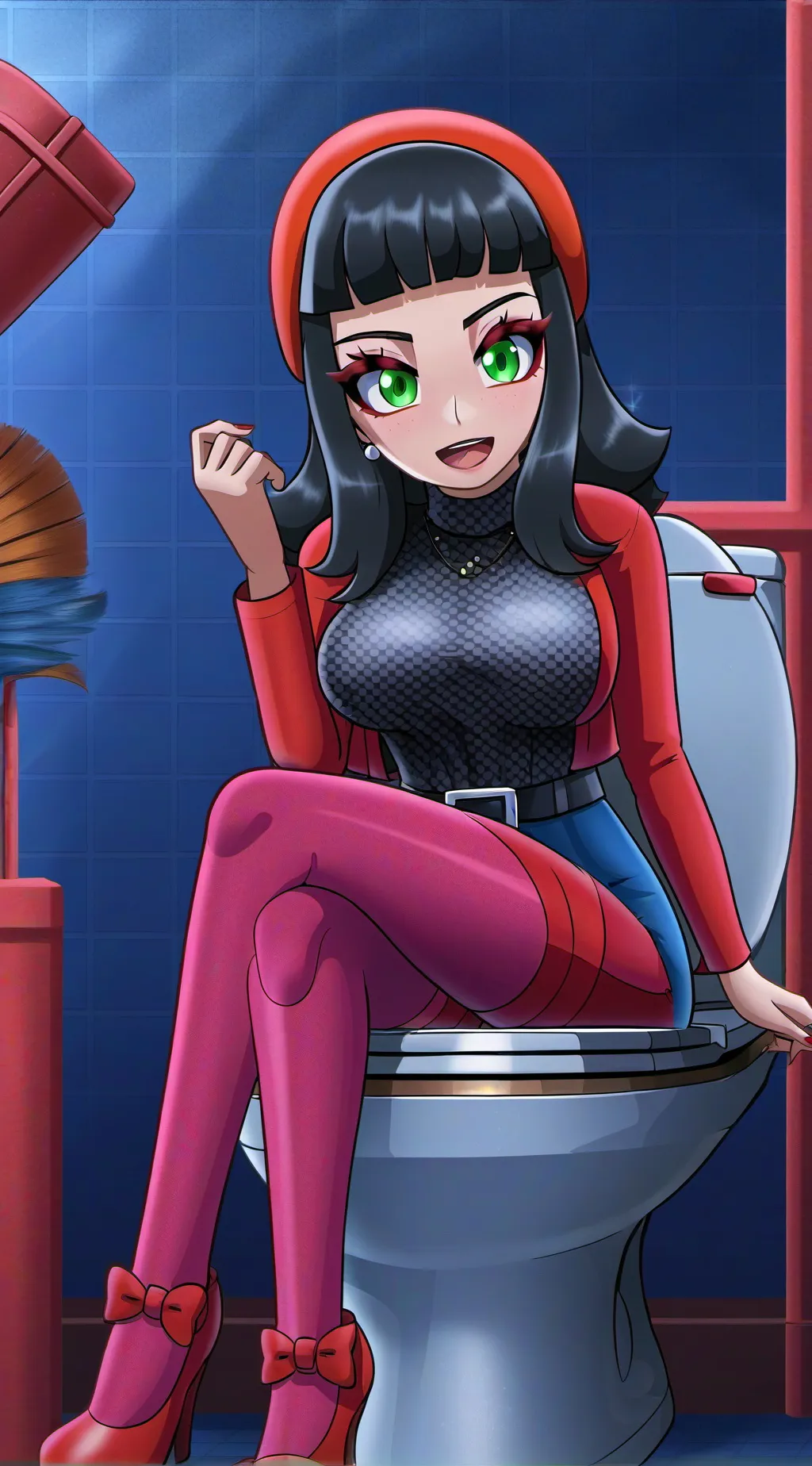 ai character: skibidi toilet  background