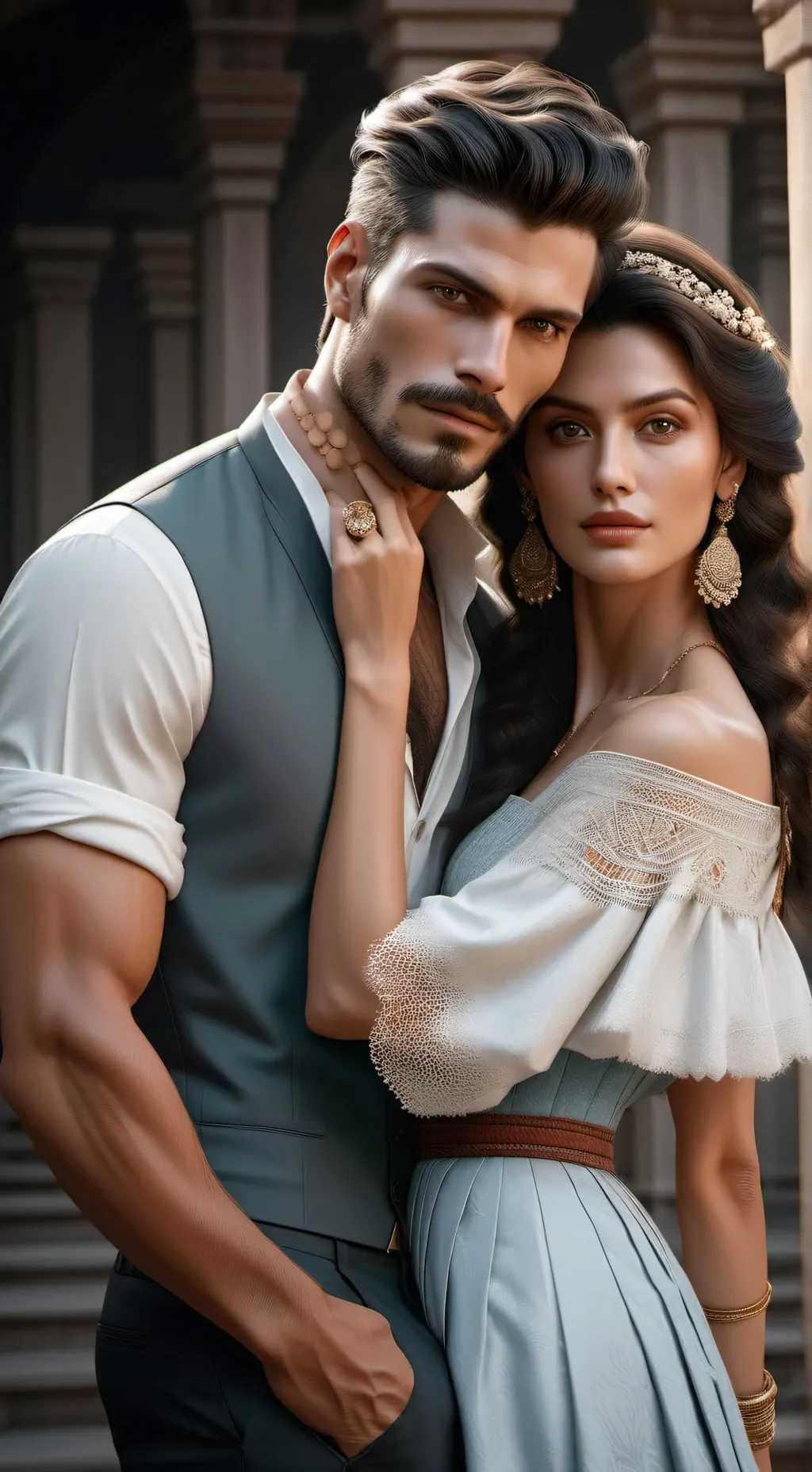 ai character: Grace & Liam  background