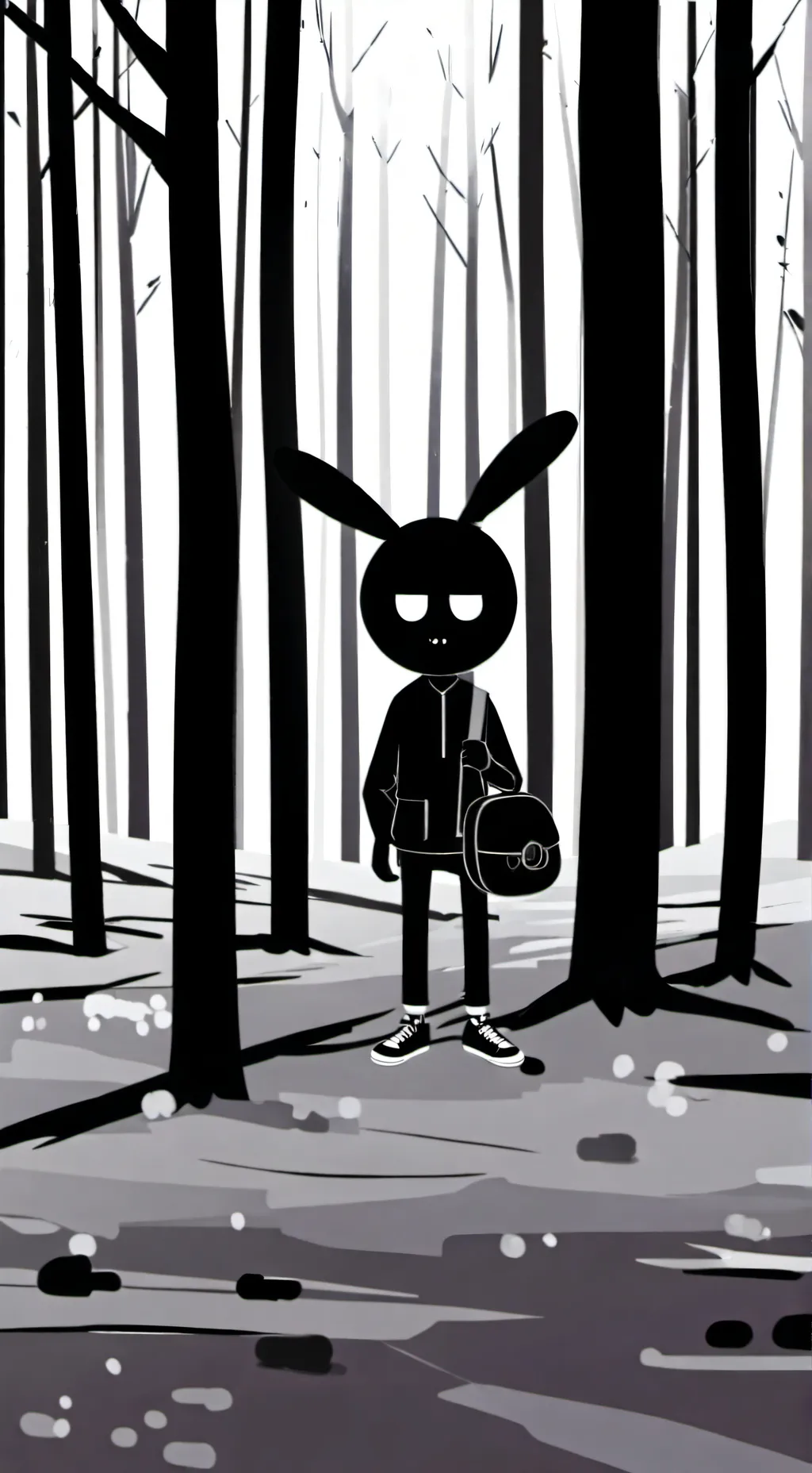 ai character:  Gray go school background