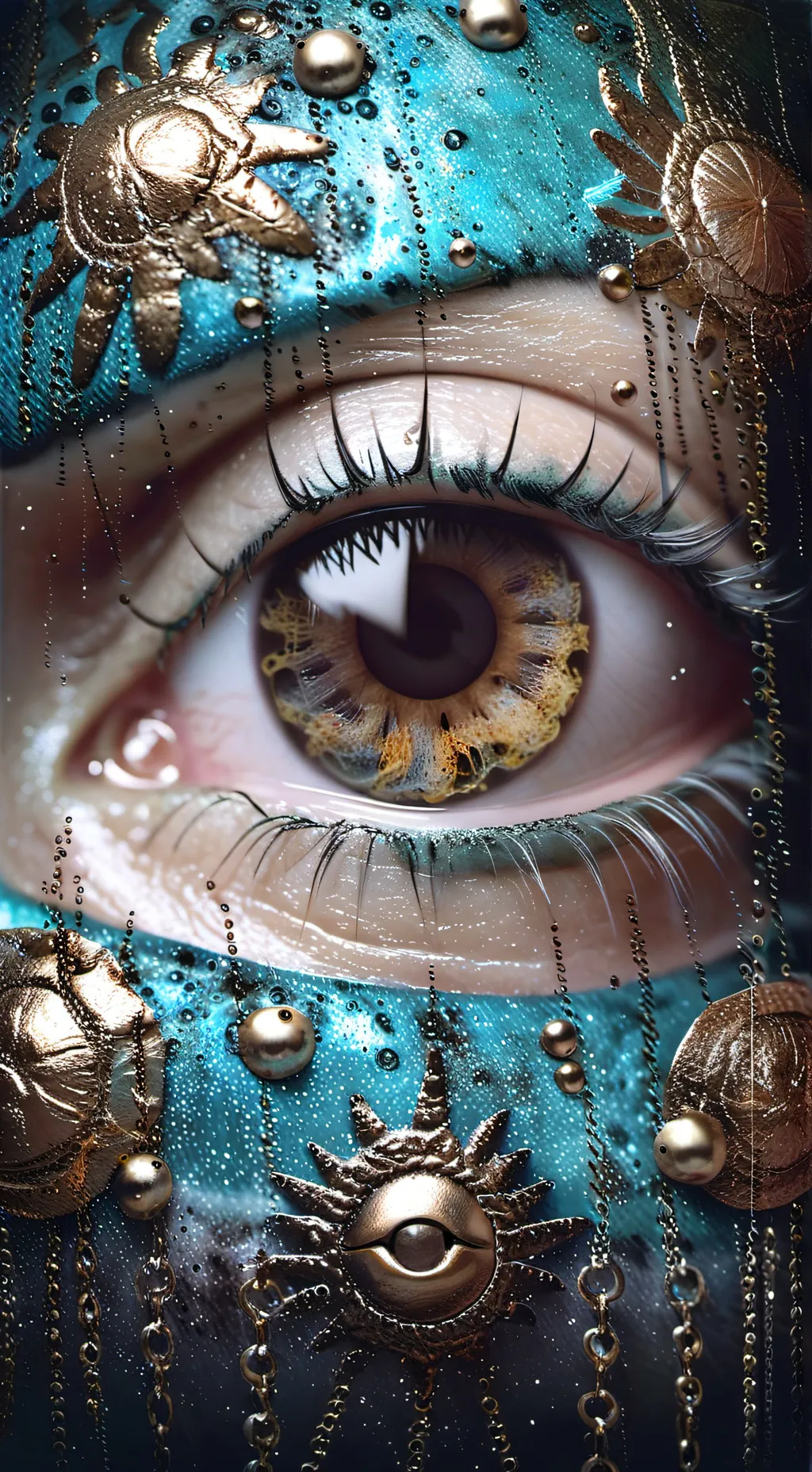 ai character: brown eye guy background