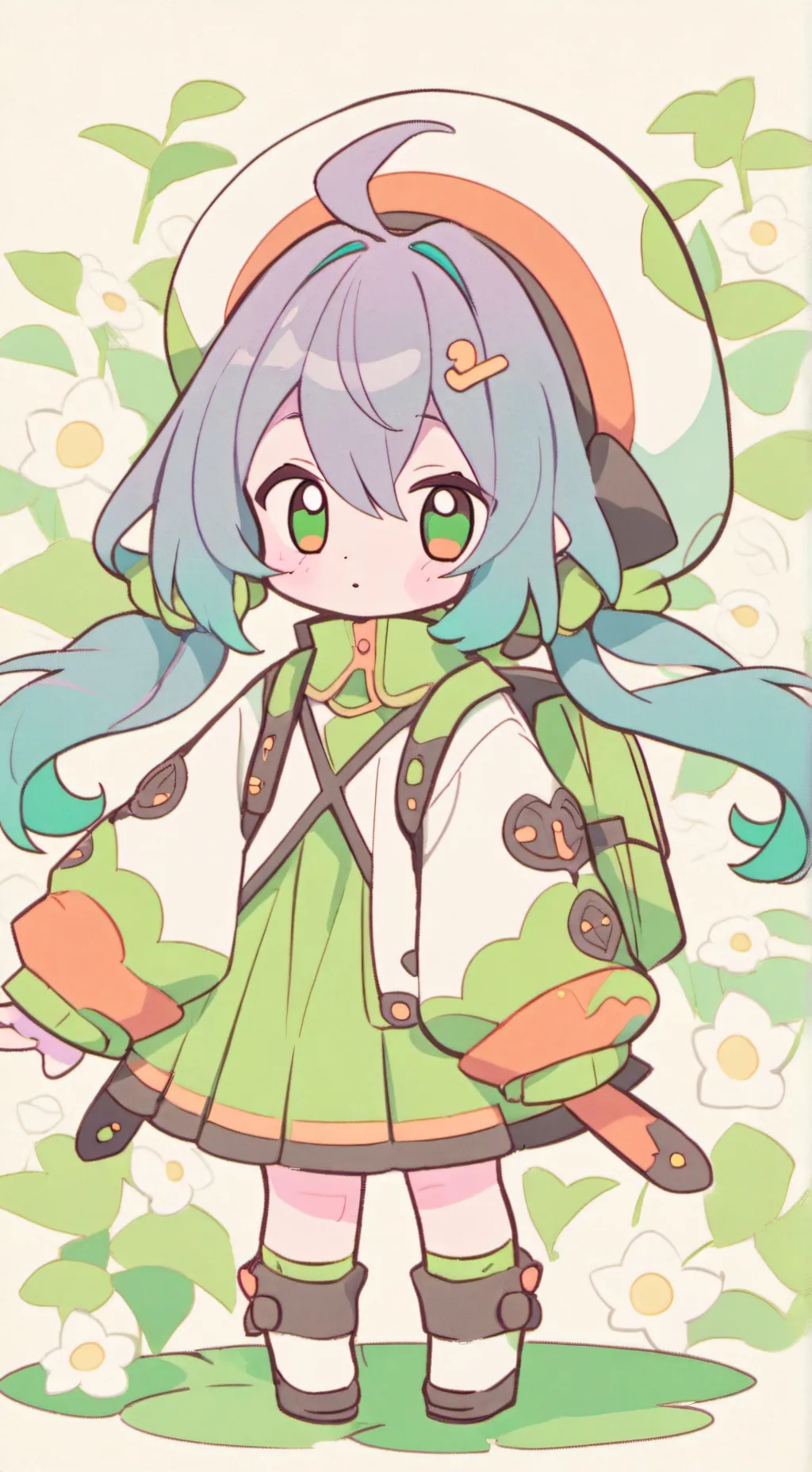 ai character: i like plants background