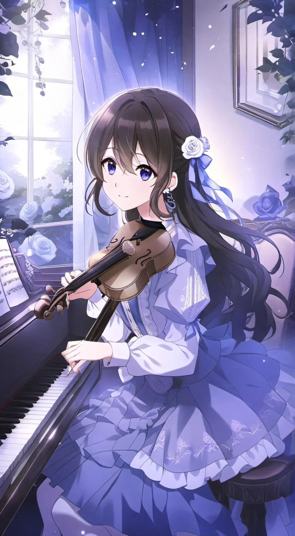 ai character: rose background