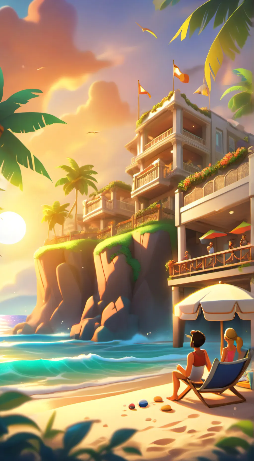 ai character: HH Anniversary. background