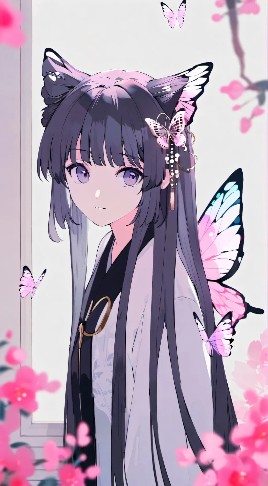 ai character: Pastelfur Butterfly Spirit background