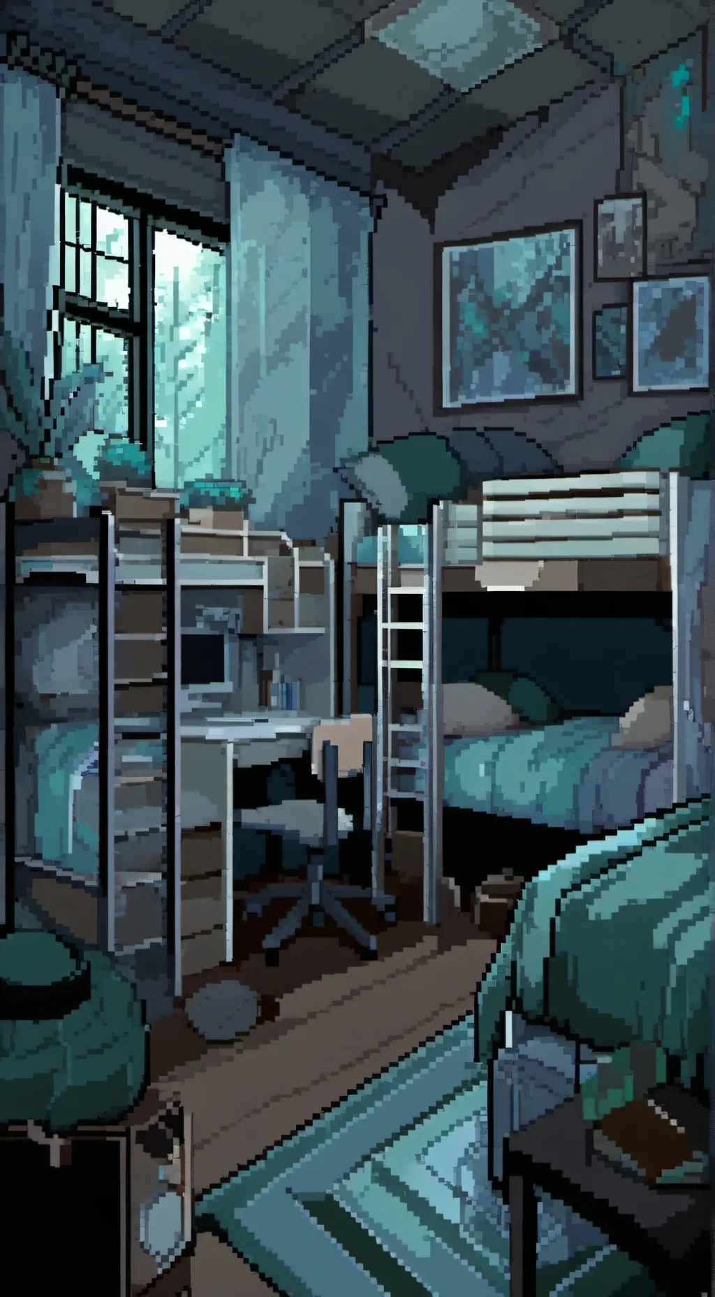 ai character: Collage background